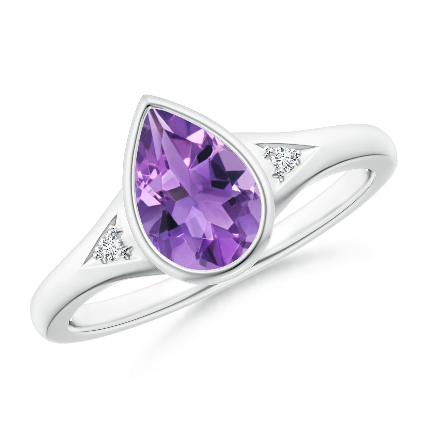 AA - Amethyst / 1.07 CT / 14 KT White Gold