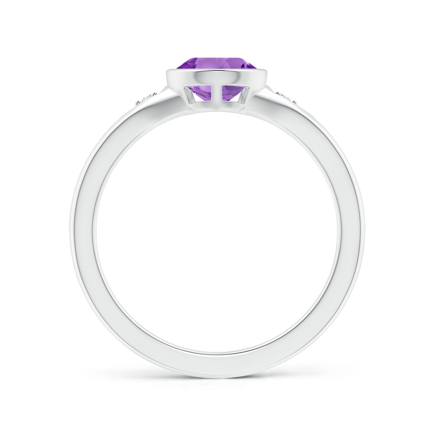 AA - Amethyst / 1.07 CT / 14 KT White Gold