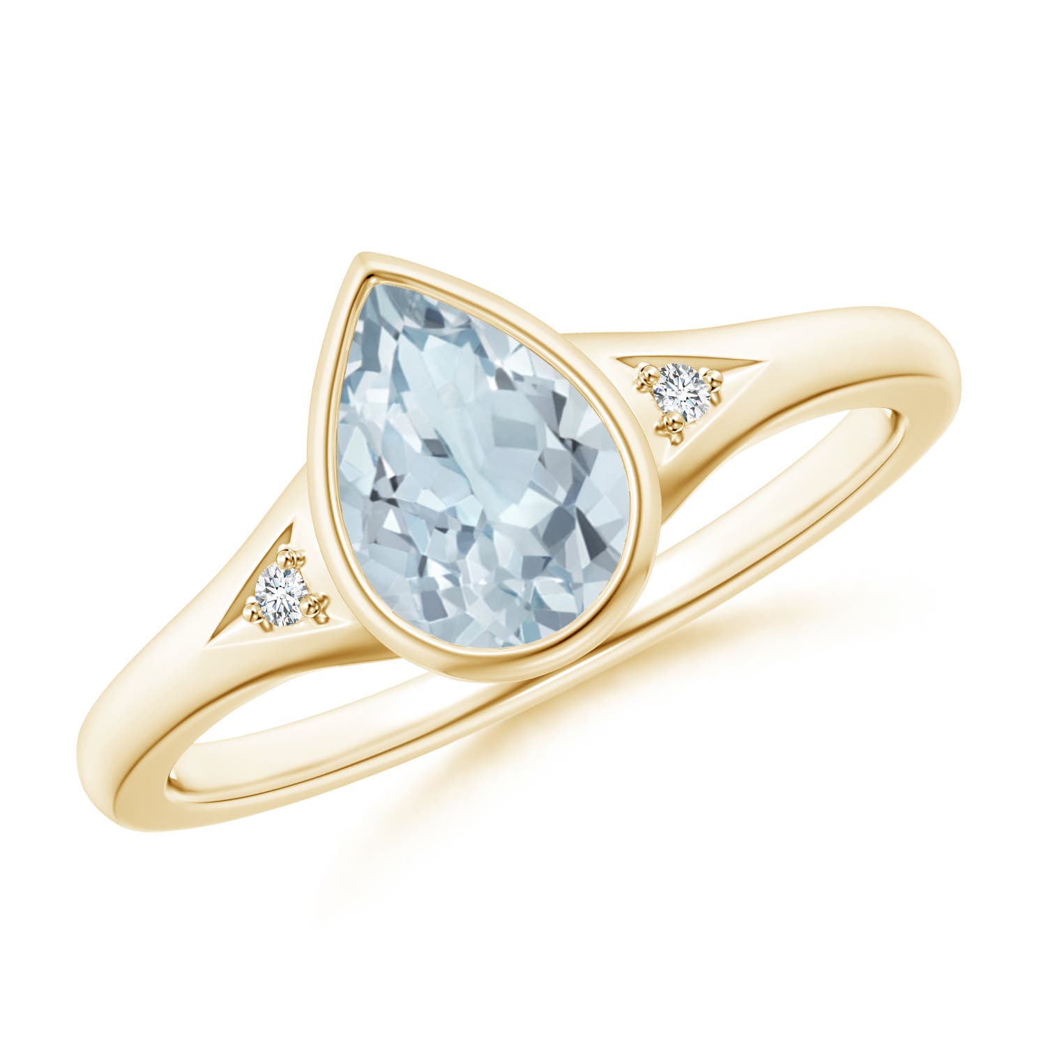 A - Aquamarine / 0.87 CT / 14 KT Yellow Gold