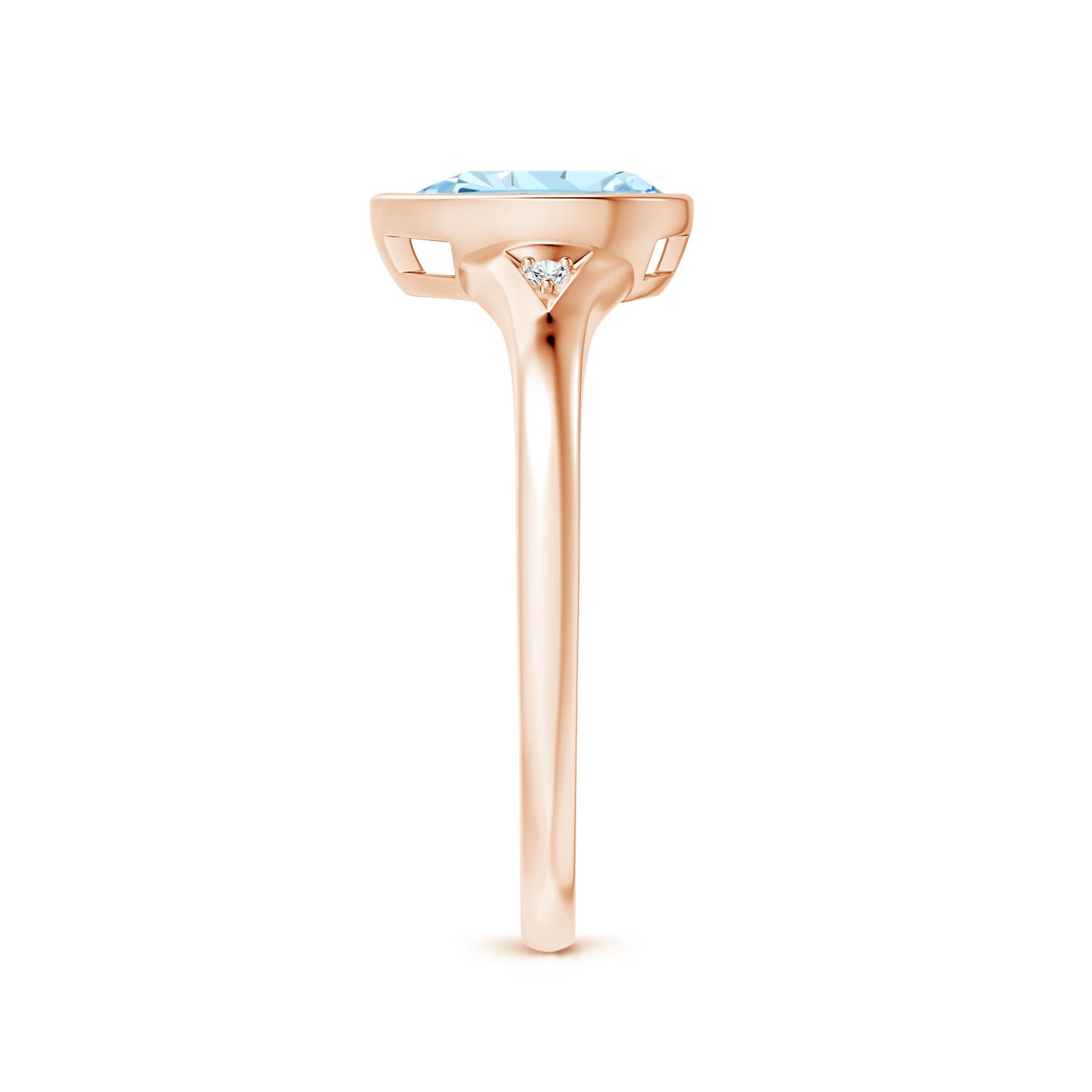 AAA - Aquamarine / 0.87 CT / 14 KT Rose Gold