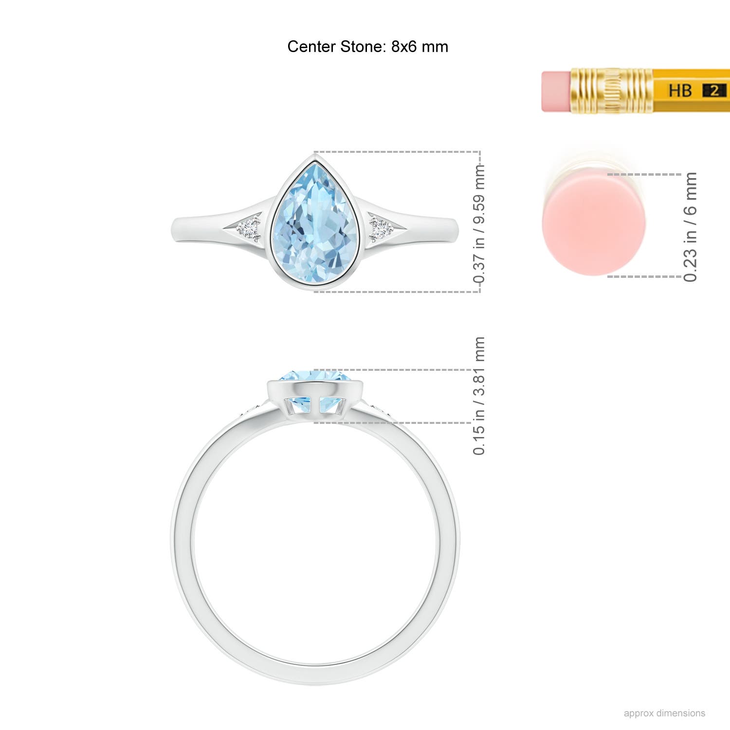 AAA - Aquamarine / 0.87 CT / 14 KT White Gold