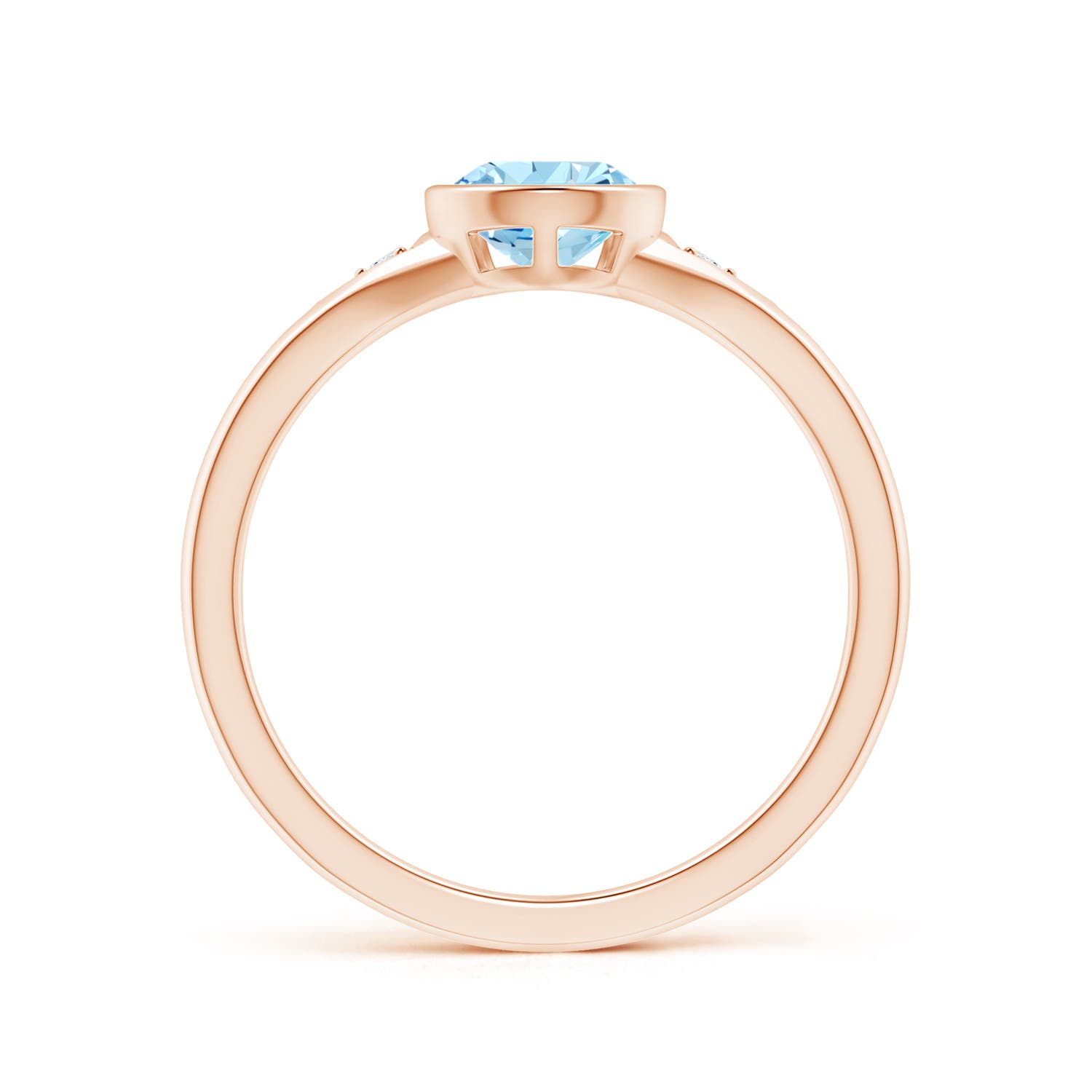 AAAA - Aquamarine / 0.87 CT / 14 KT Rose Gold