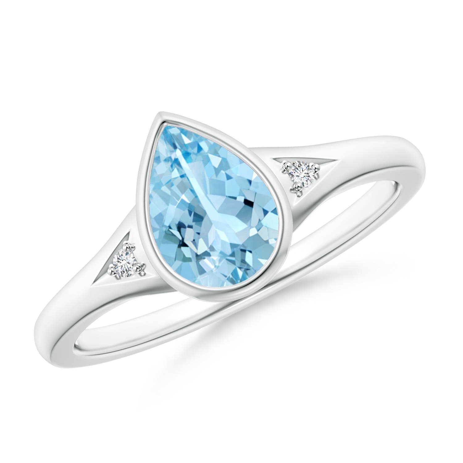 AAAA - Aquamarine / 0.87 CT / 14 KT White Gold