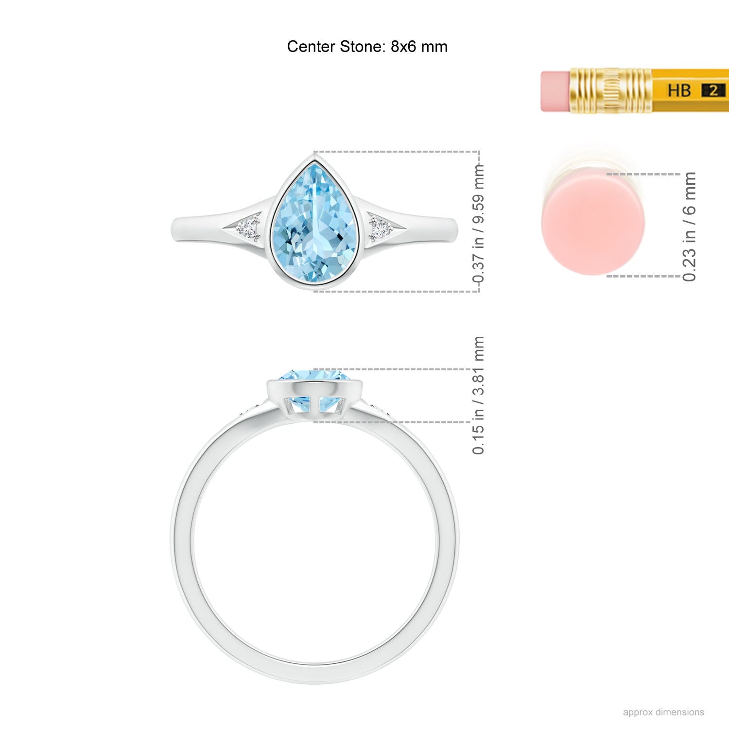 AAAA - Aquamarine / 0.87 CT / 14 KT White Gold