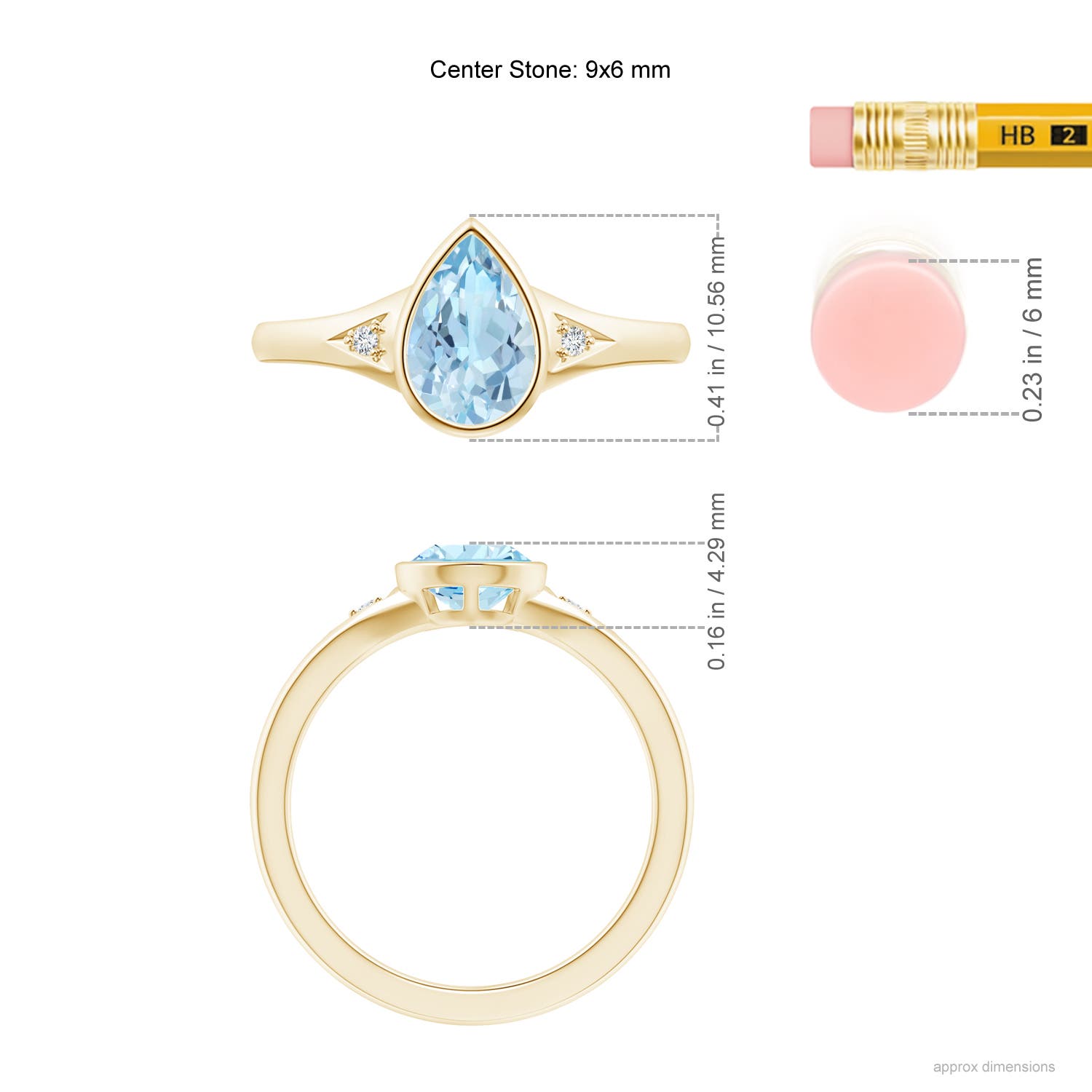 AAA - Aquamarine / 1.14 CT / 14 KT Yellow Gold