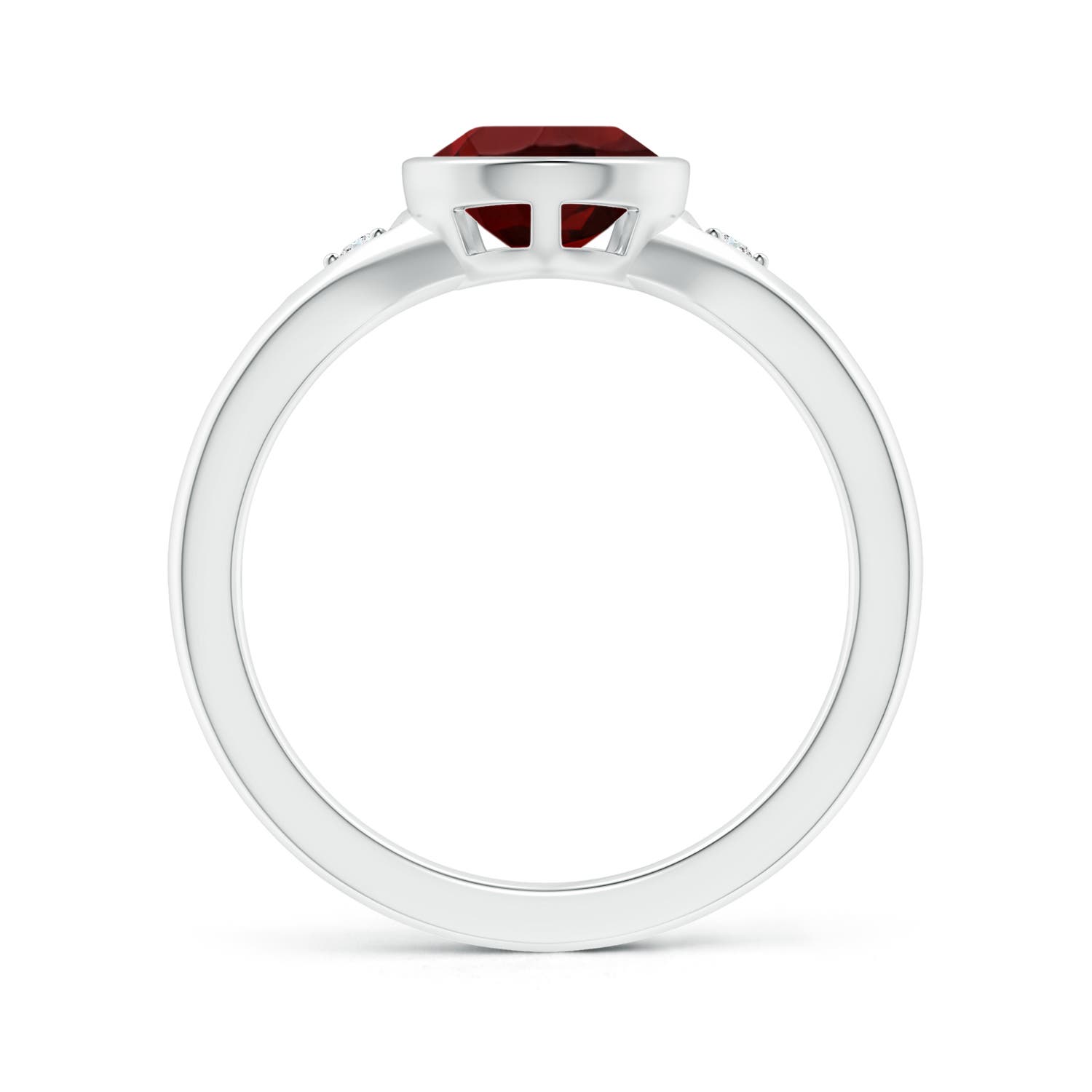 AAA - Garnet / 2.12 CT / 14 KT White Gold