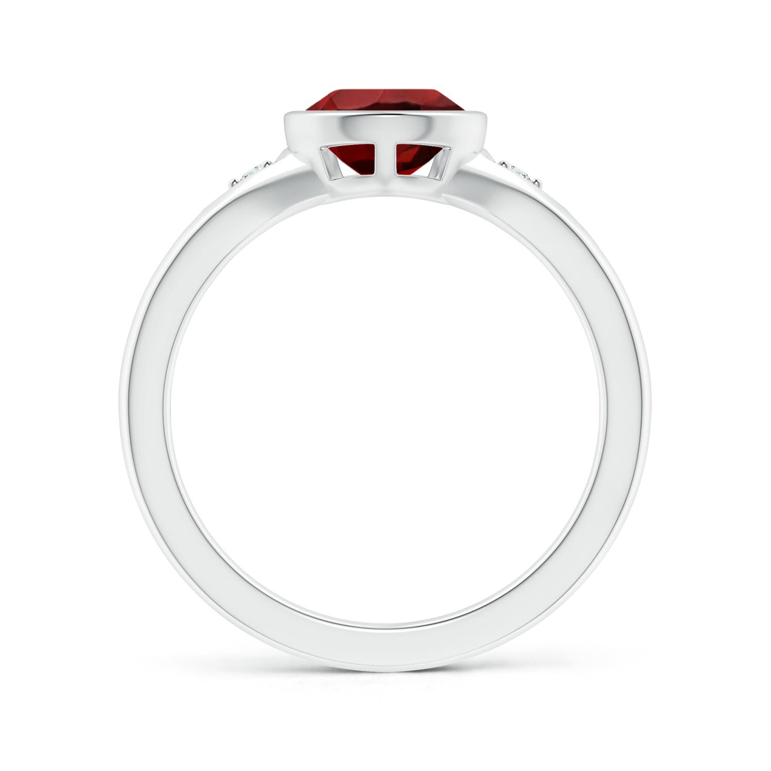 AAAA - Garnet / 2.12 CT / 14 KT White Gold