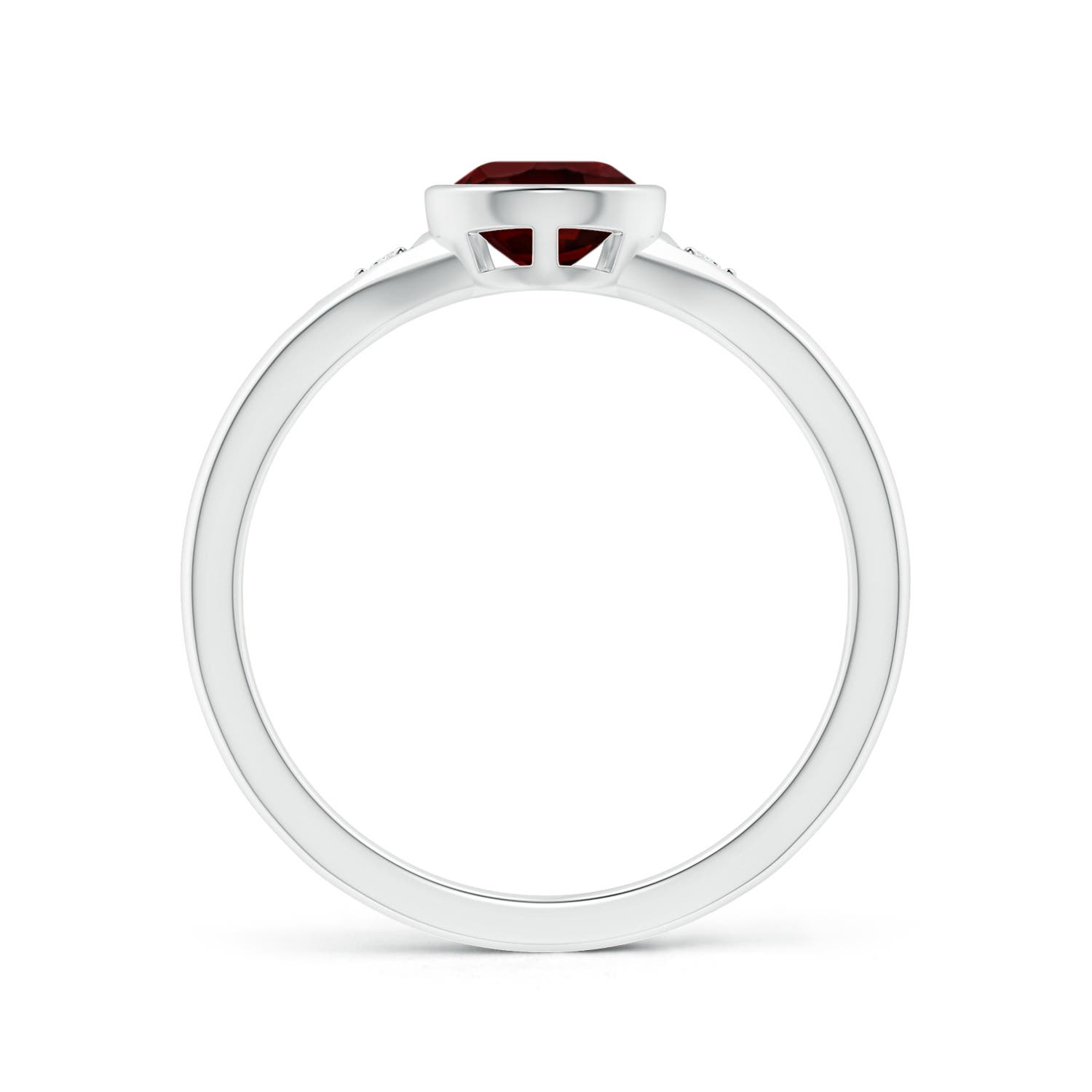 AA - Garnet / 1.32 CT / 14 KT White Gold