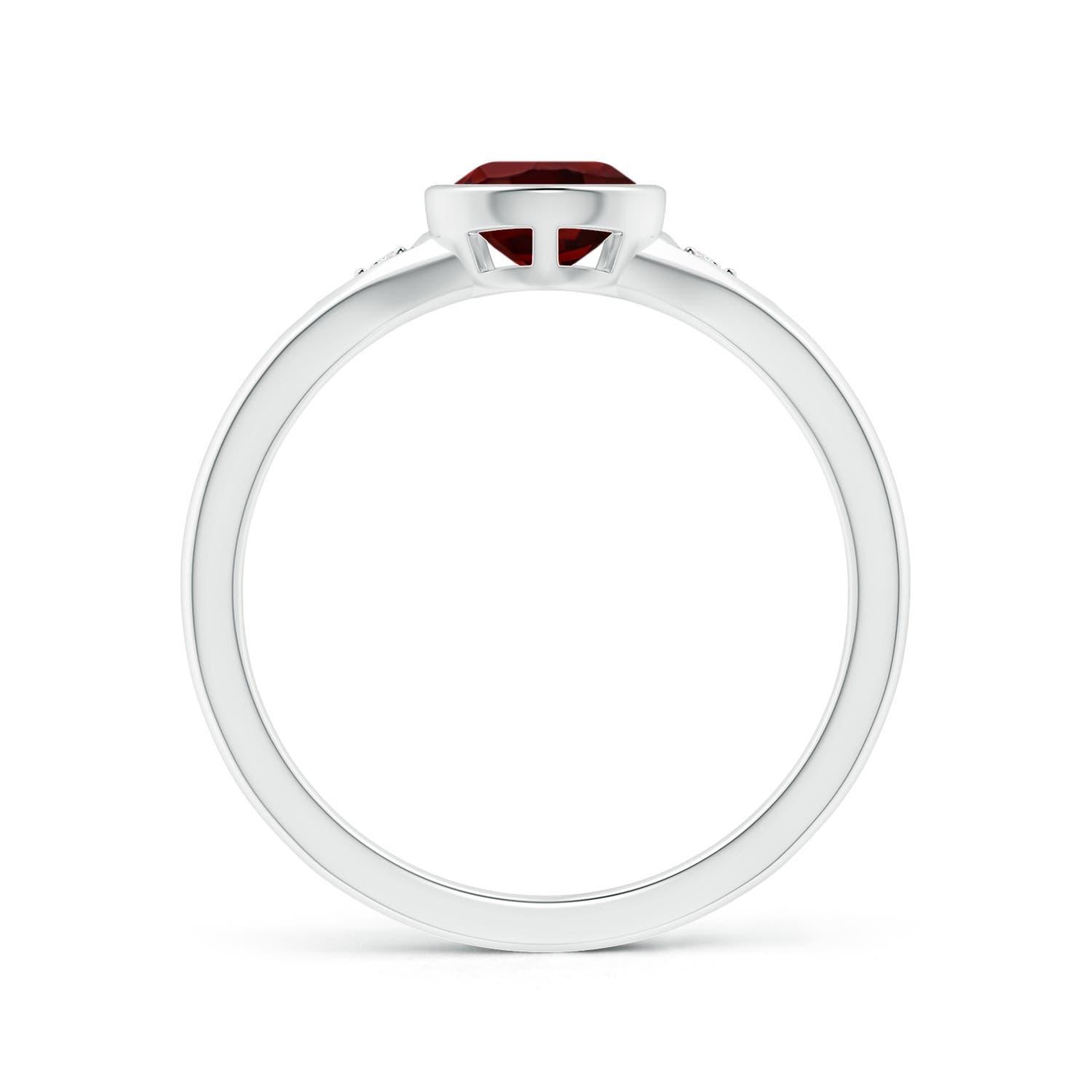 AAA - Garnet / 1.32 CT / 14 KT White Gold