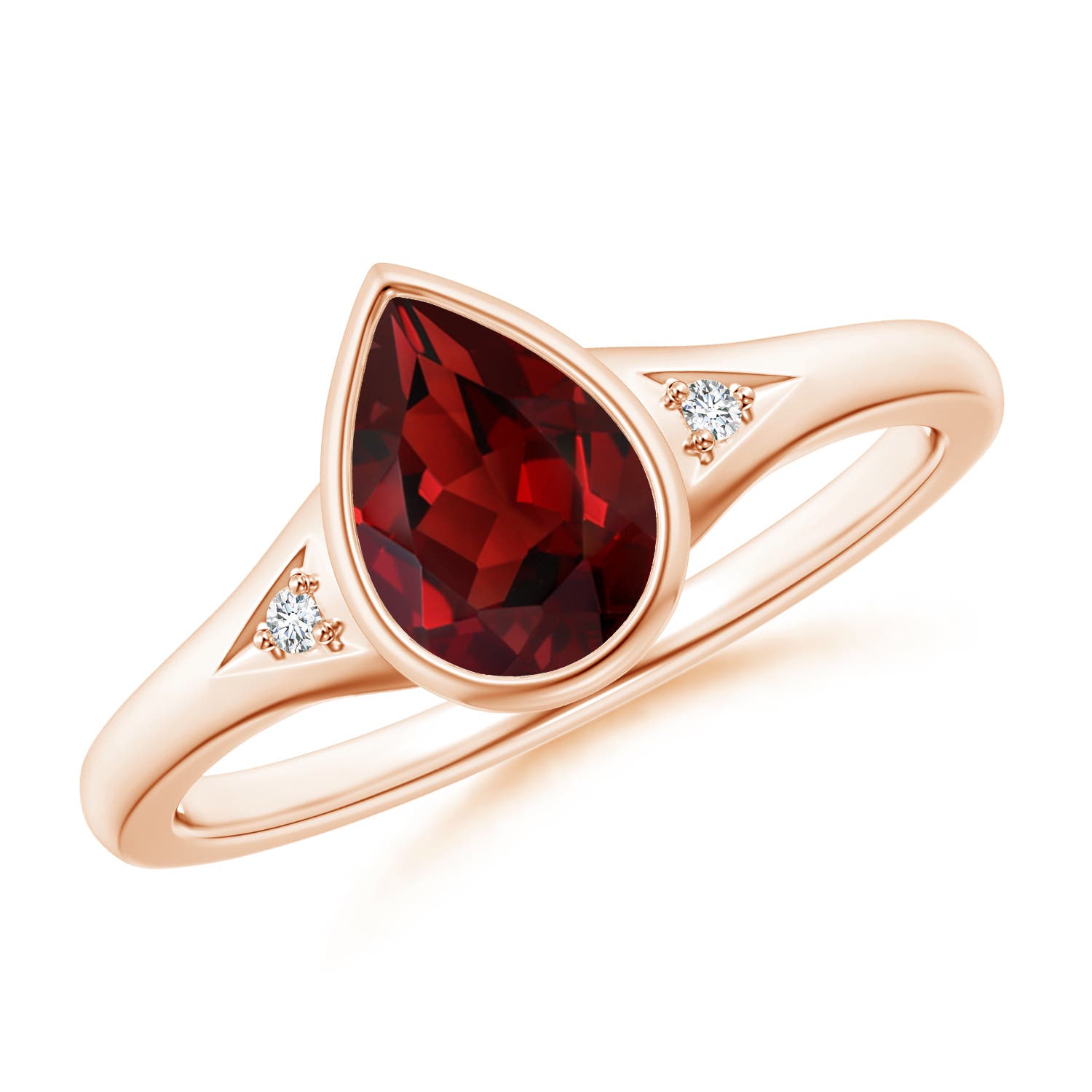 AAAA - Garnet / 1.32 CT / 14 KT Rose Gold