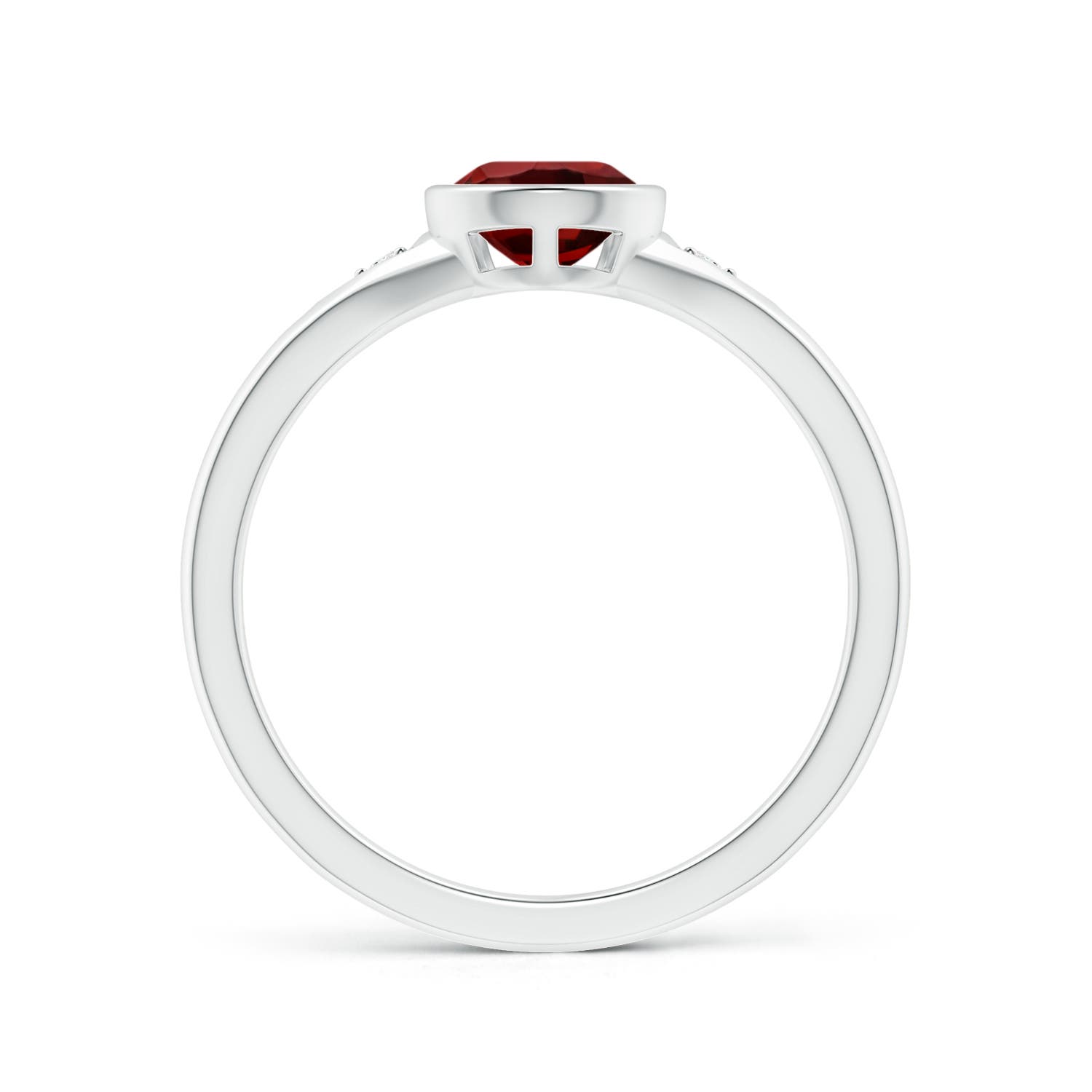 AAAA - Garnet / 1.32 CT / 14 KT White Gold