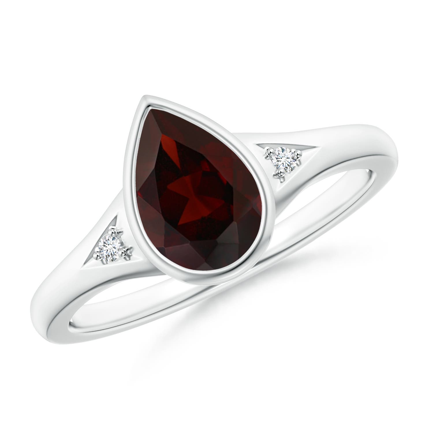 A - Garnet / 1.52 CT / 14 KT White Gold