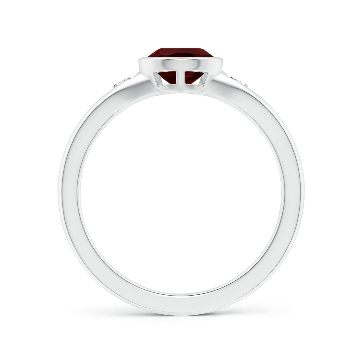 AA - Garnet / 1.52 CT / 14 KT White Gold