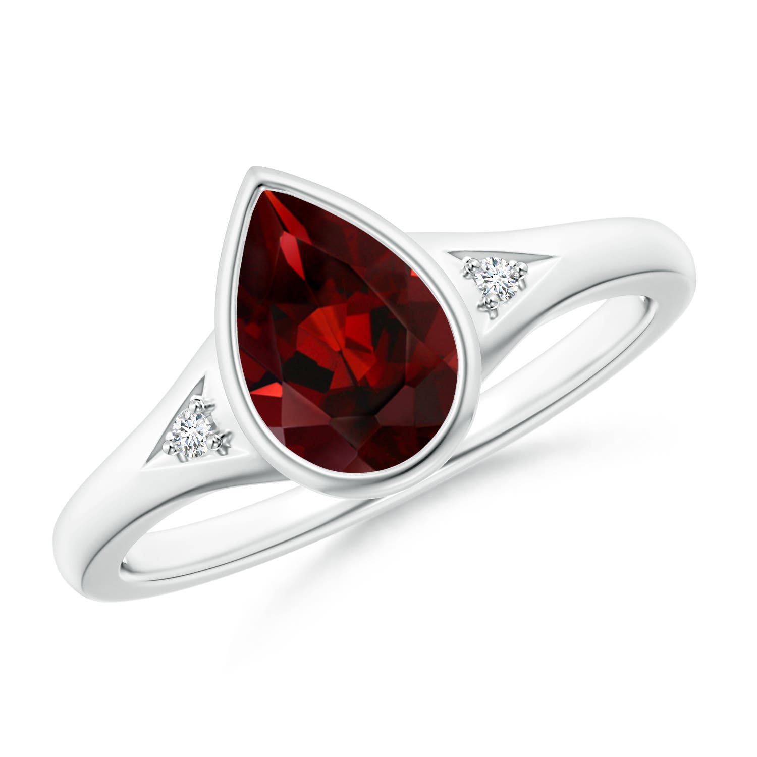 AAA - Garnet / 1.52 CT / 14 KT White Gold