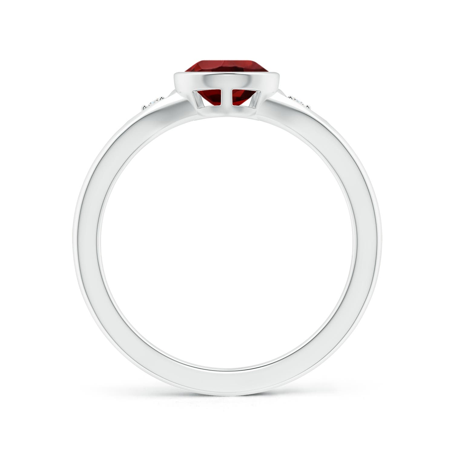 AAAA - Garnet / 1.52 CT / 14 KT White Gold