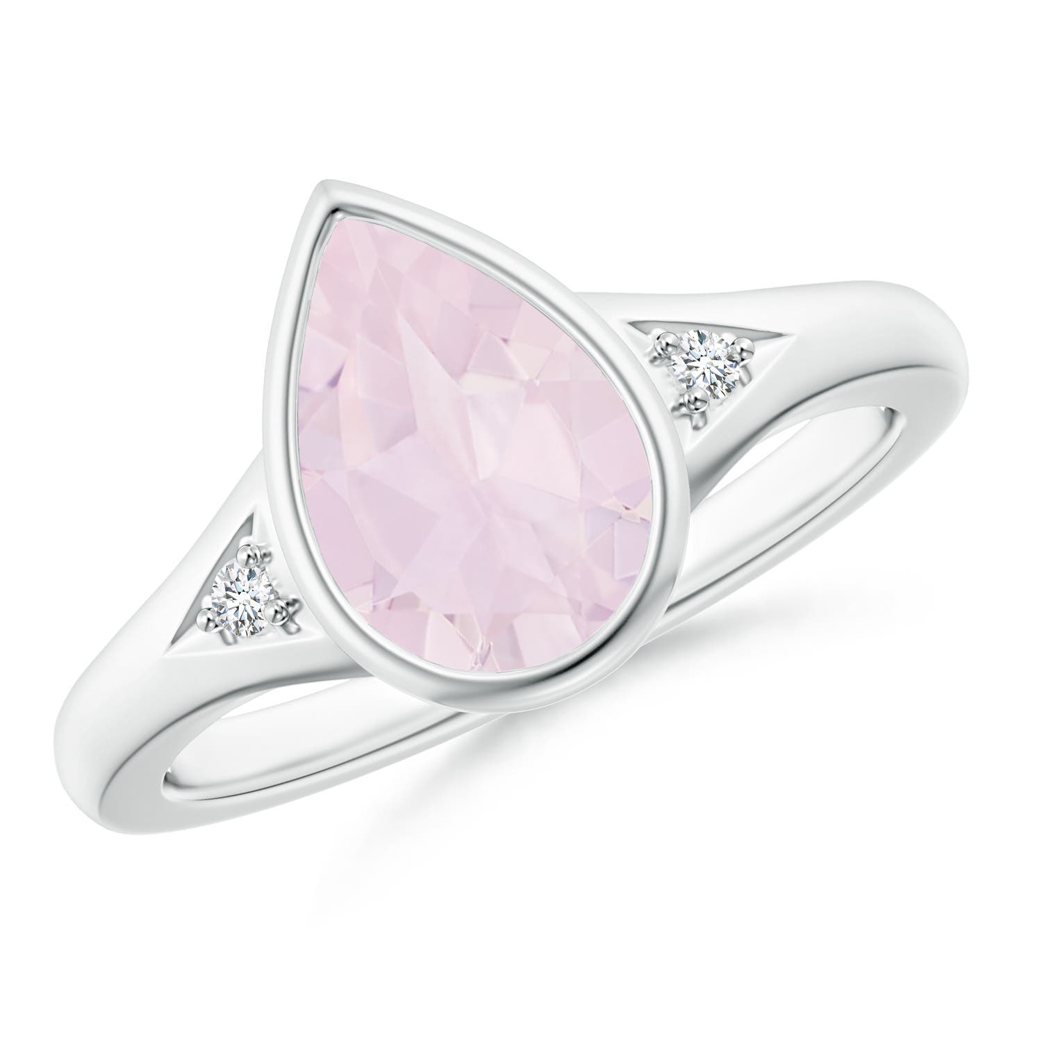 A - Rose Quartz / 1.57 CT / 14 KT White Gold