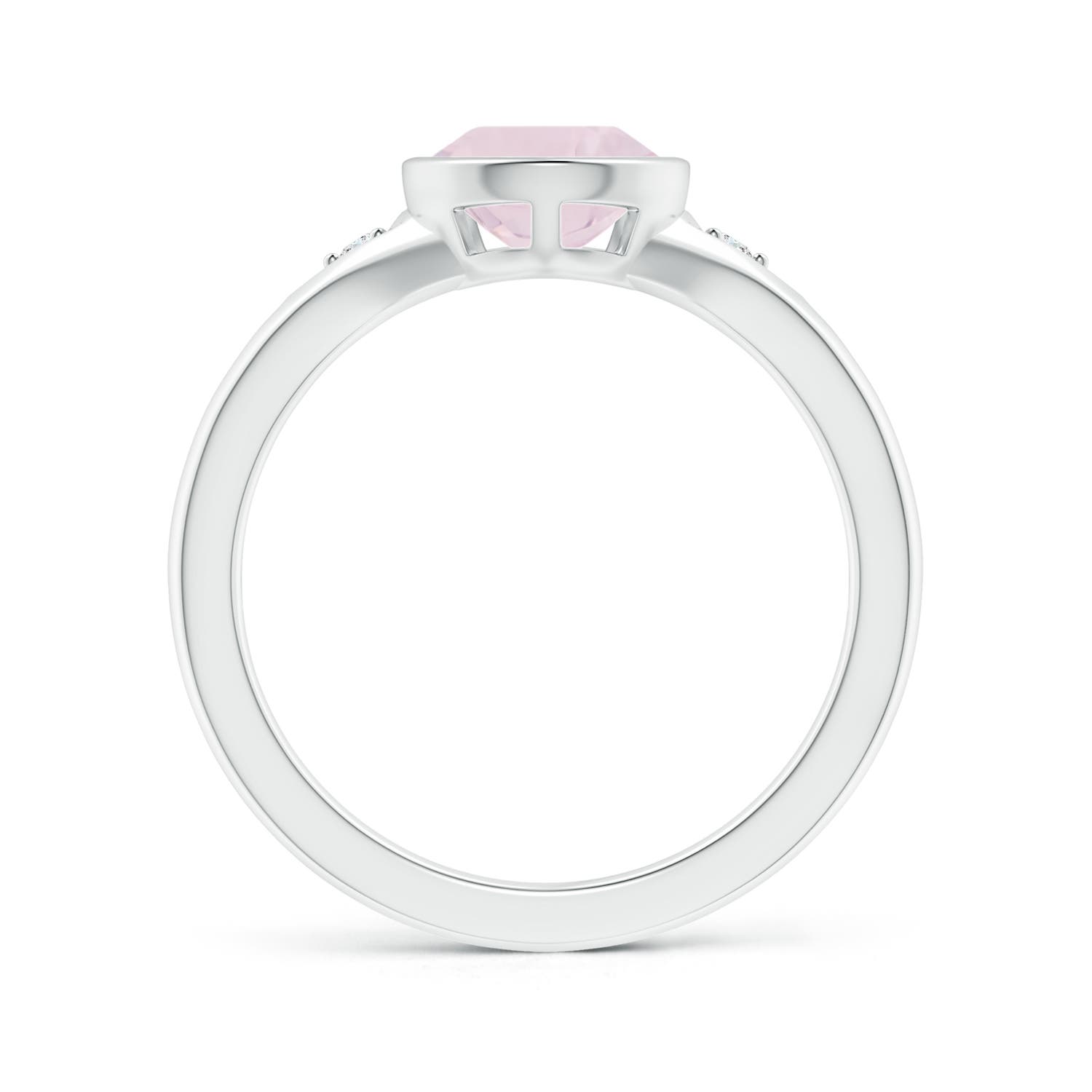 A - Rose Quartz / 1.57 CT / 14 KT White Gold