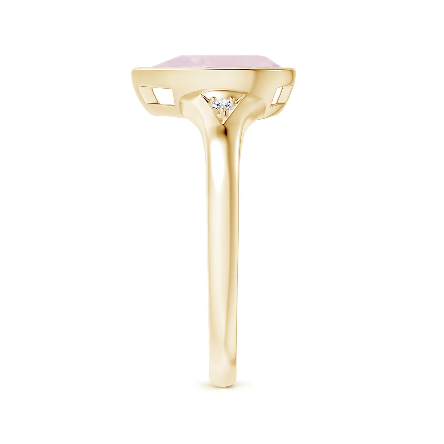 A - Rose Quartz / 1.57 CT / 14 KT Yellow Gold