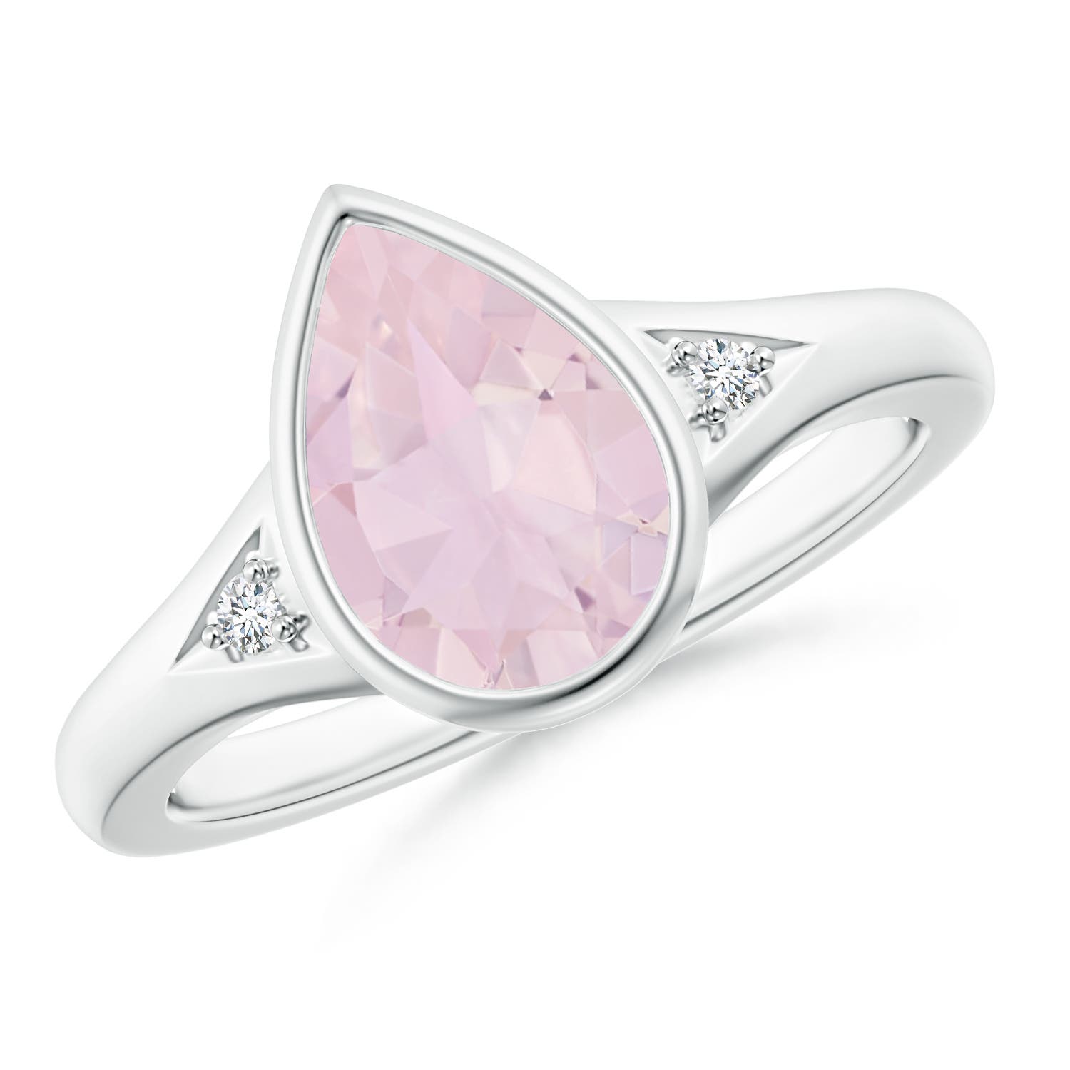 AA - Rose Quartz / 1.57 CT / 14 KT White Gold