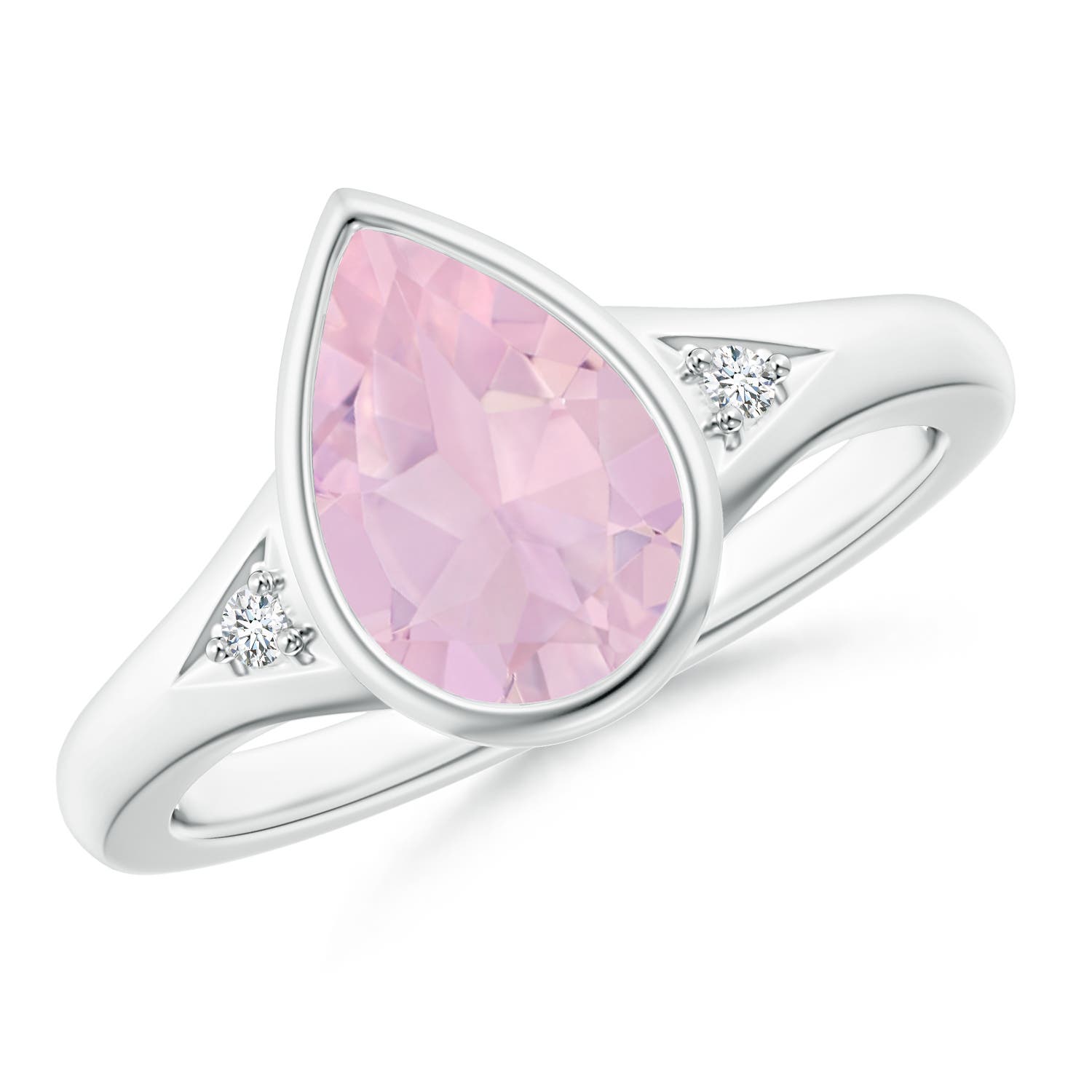 AAA - Rose Quartz / 1.57 CT / 14 KT White Gold