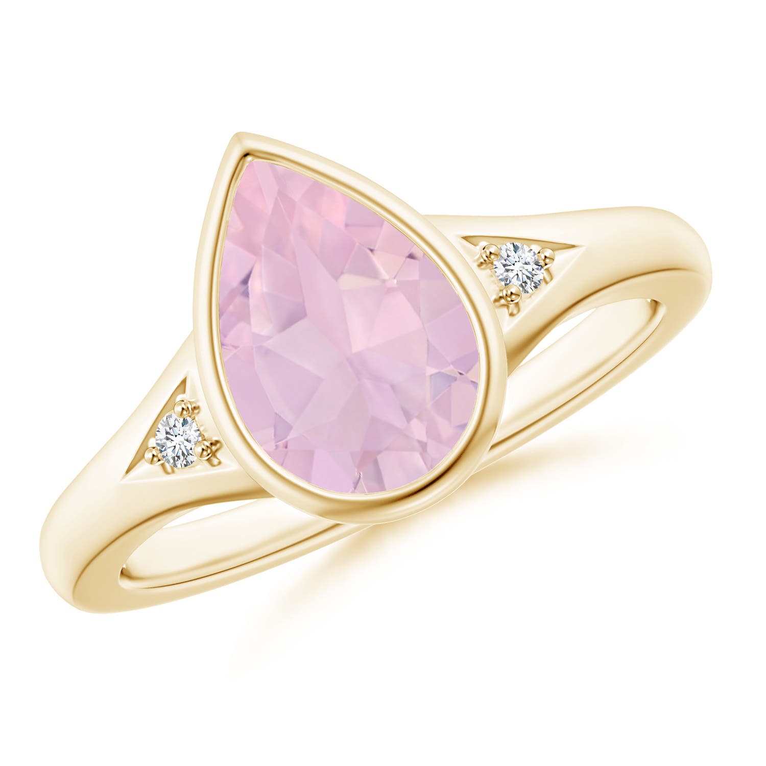 AAA - Rose Quartz / 1.57 CT / 14 KT Yellow Gold