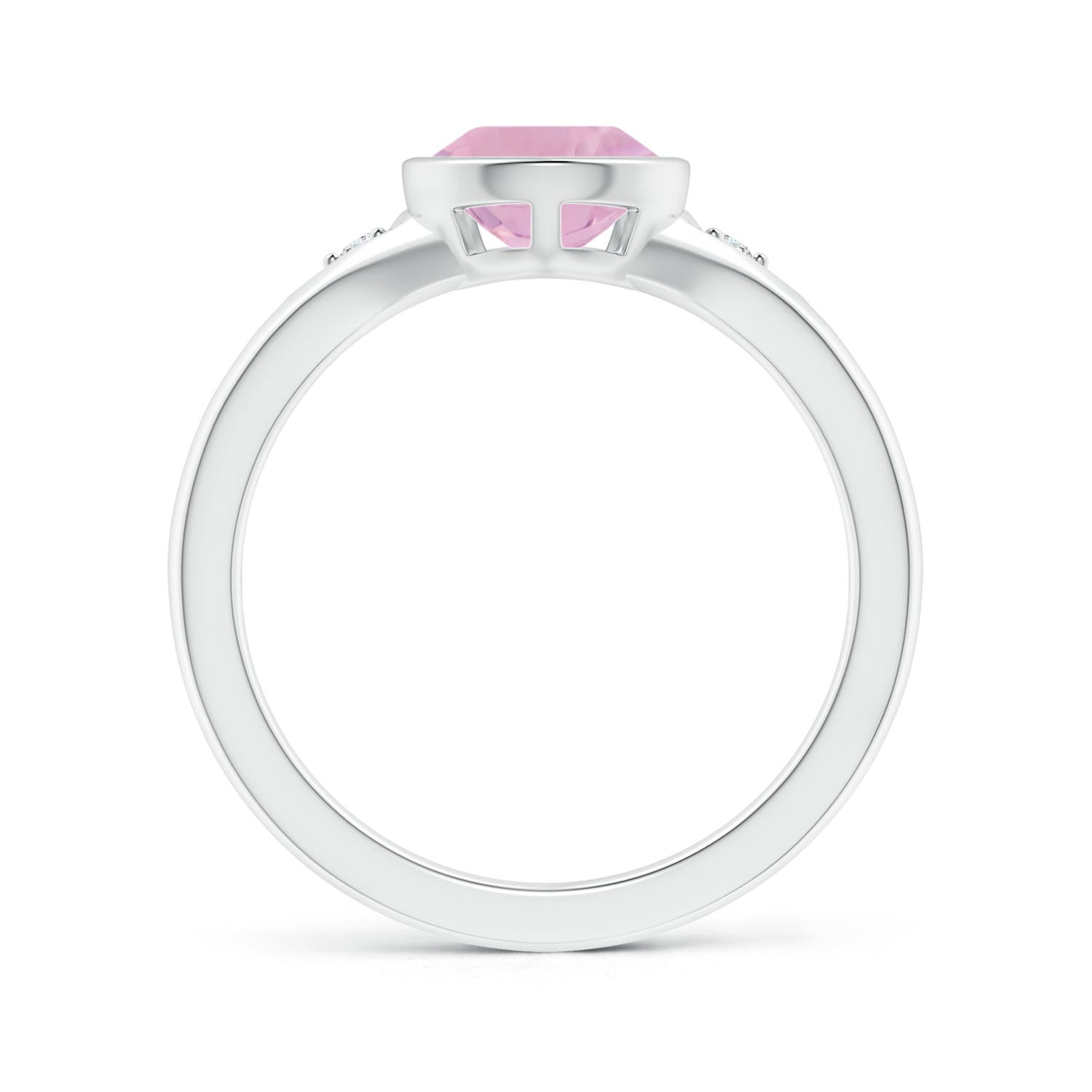 AAAA - Rose Quartz / 1.57 CT / 14 KT White Gold