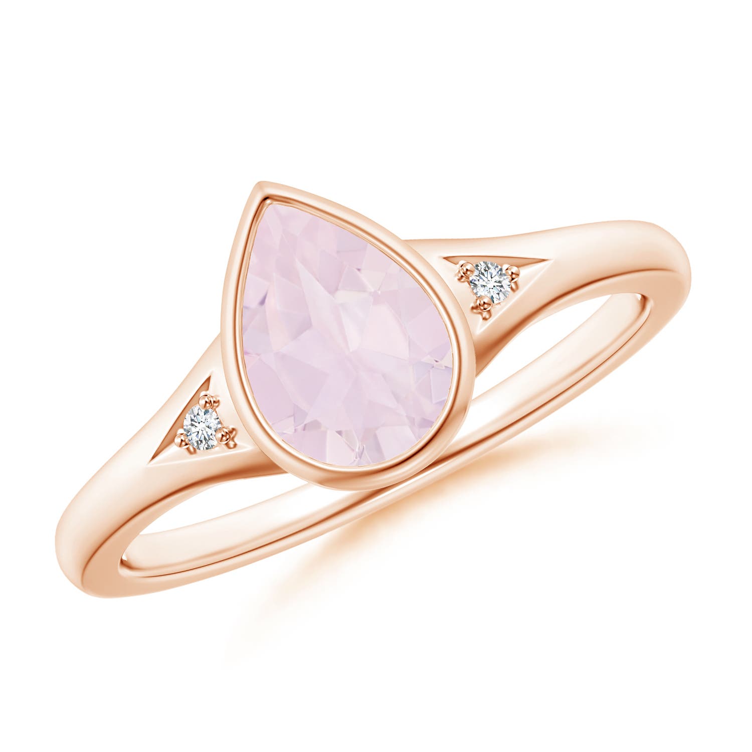 A - Rose Quartz / 1.12 CT / 14 KT Rose Gold