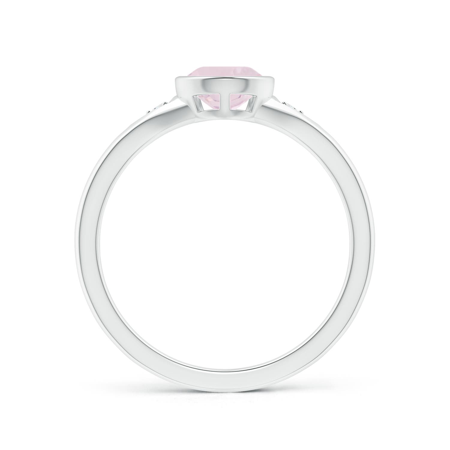 A - Rose Quartz / 1.12 CT / 14 KT White Gold