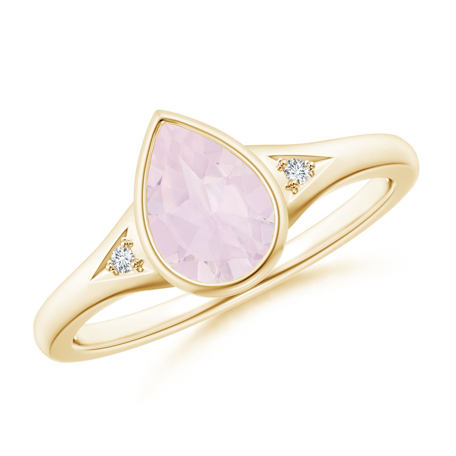 A - Rose Quartz / 1.12 CT / 14 KT Yellow Gold