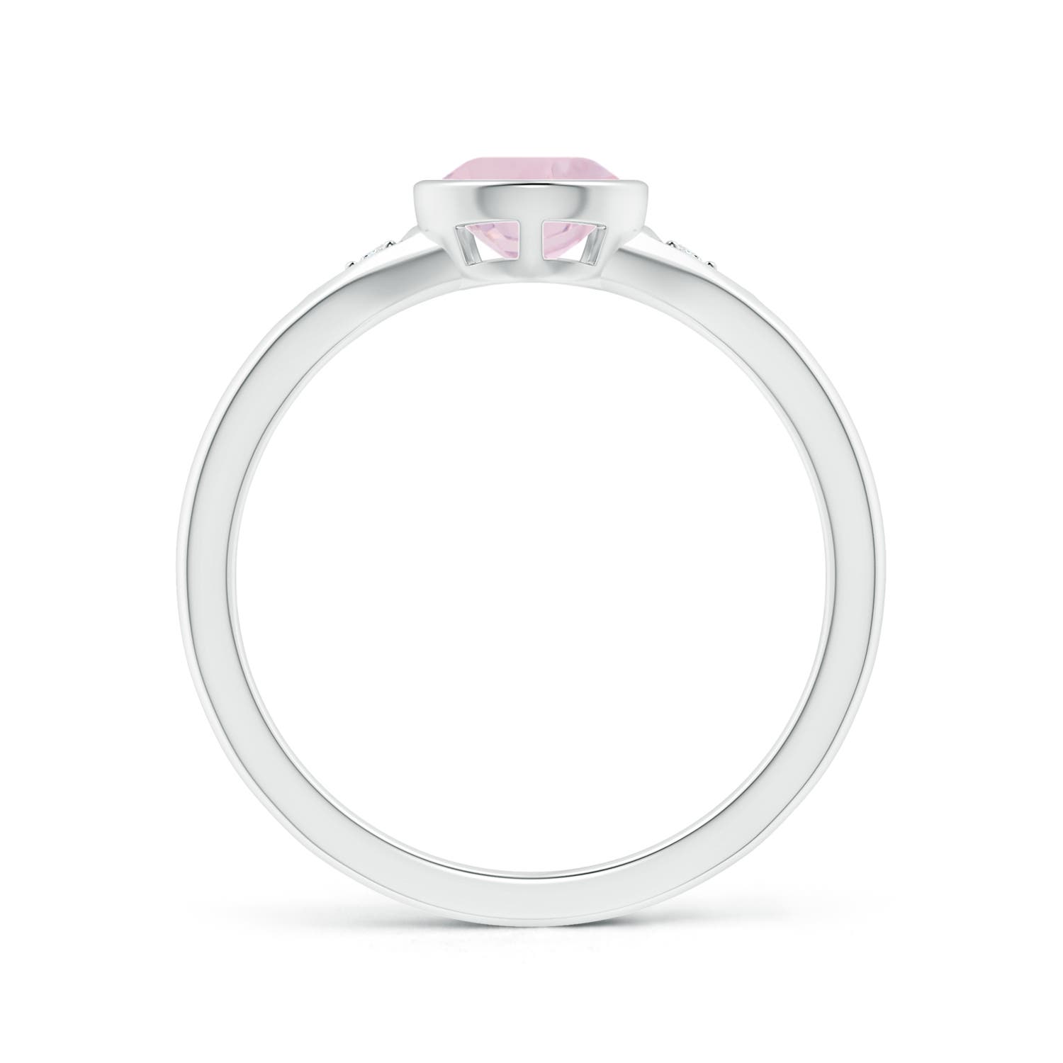 AA - Rose Quartz / 1.12 CT / 14 KT White Gold