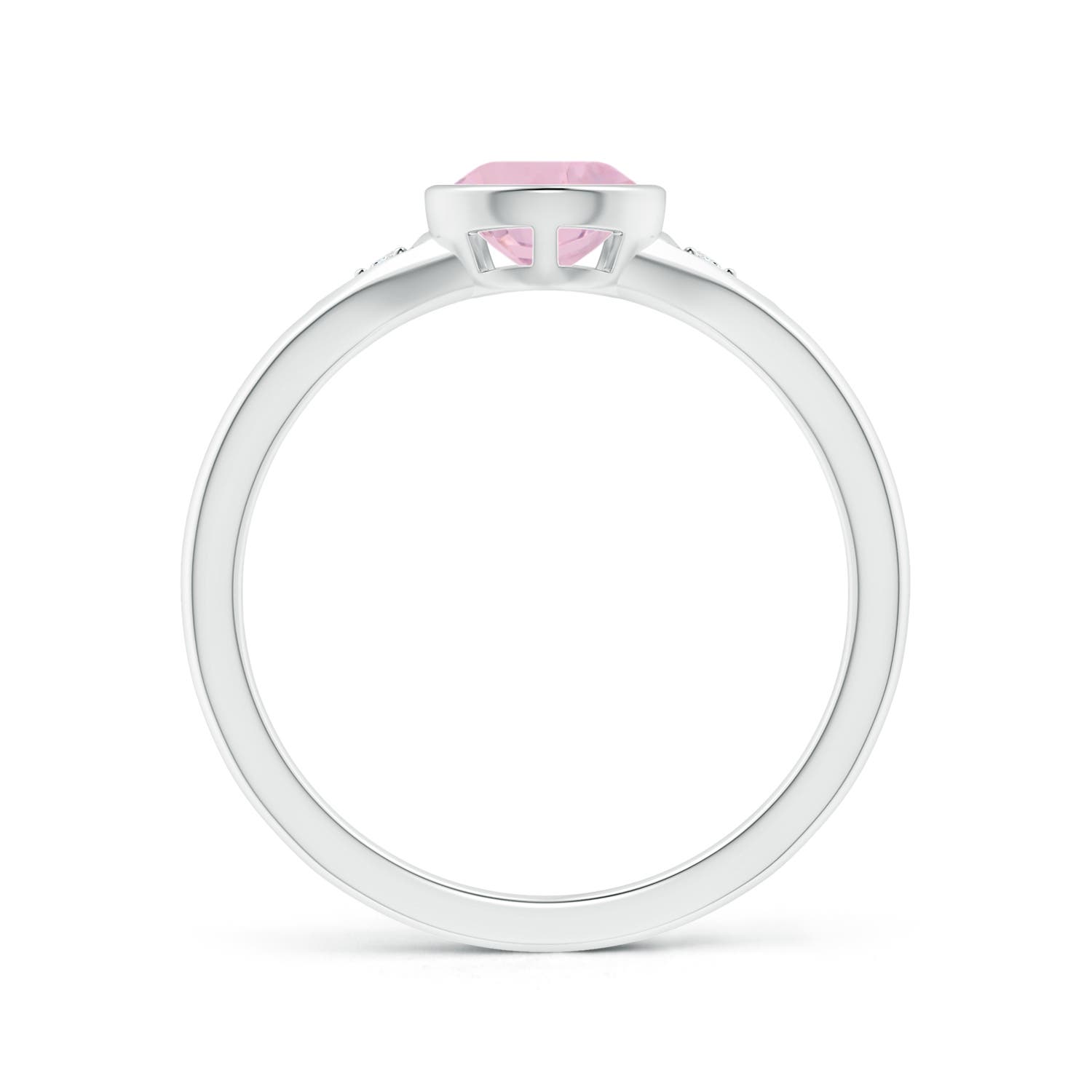 AAA - Rose Quartz / 1.12 CT / 14 KT White Gold