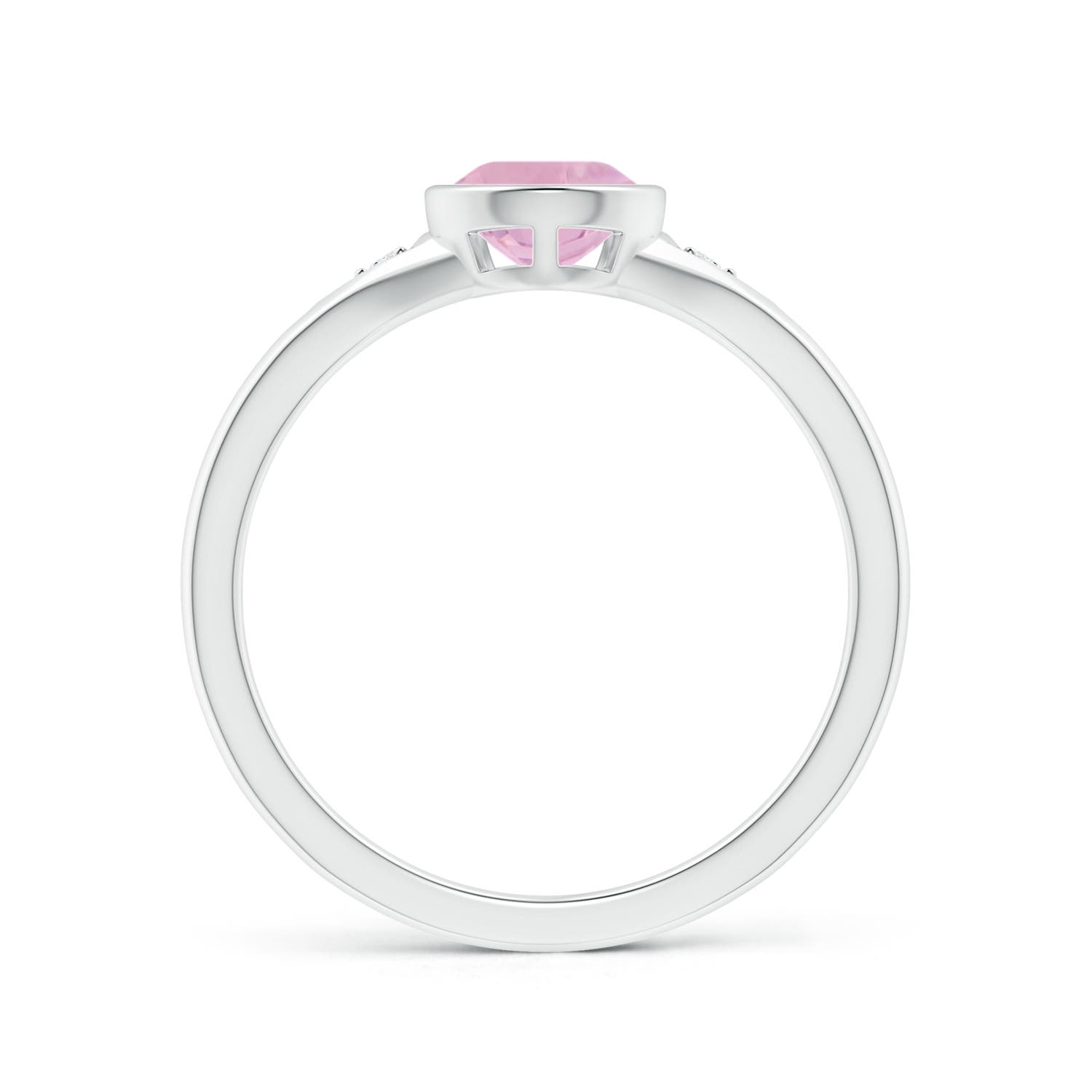 AAAA - Rose Quartz / 1.12 CT / 14 KT White Gold