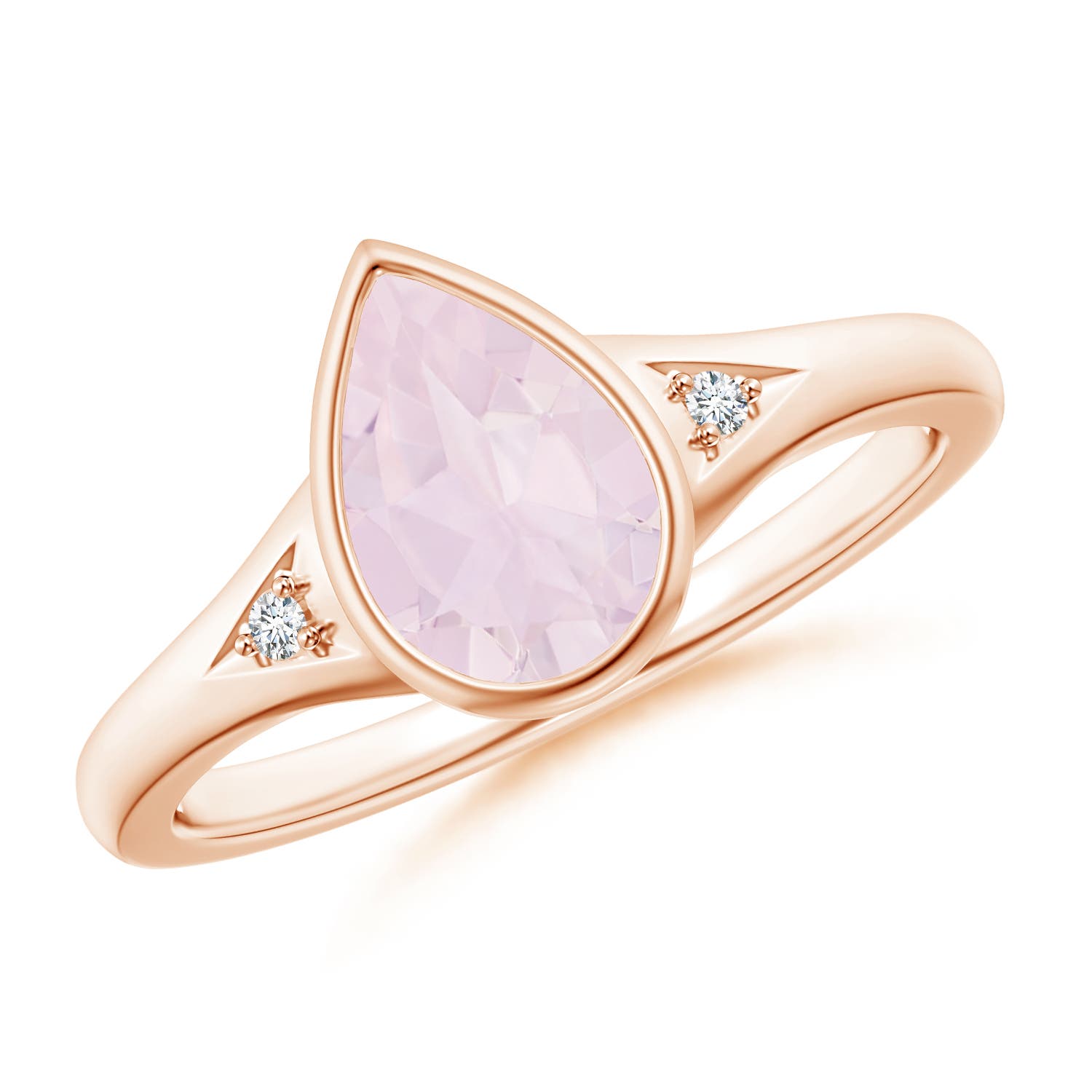 A - Rose Quartz / 1.32 CT / 14 KT Rose Gold