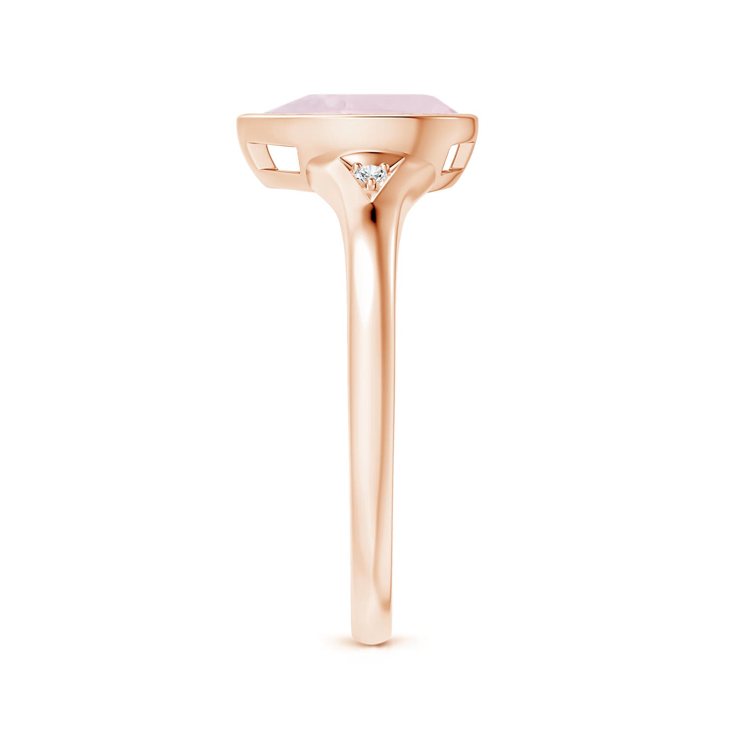 A - Rose Quartz / 1.32 CT / 14 KT Rose Gold