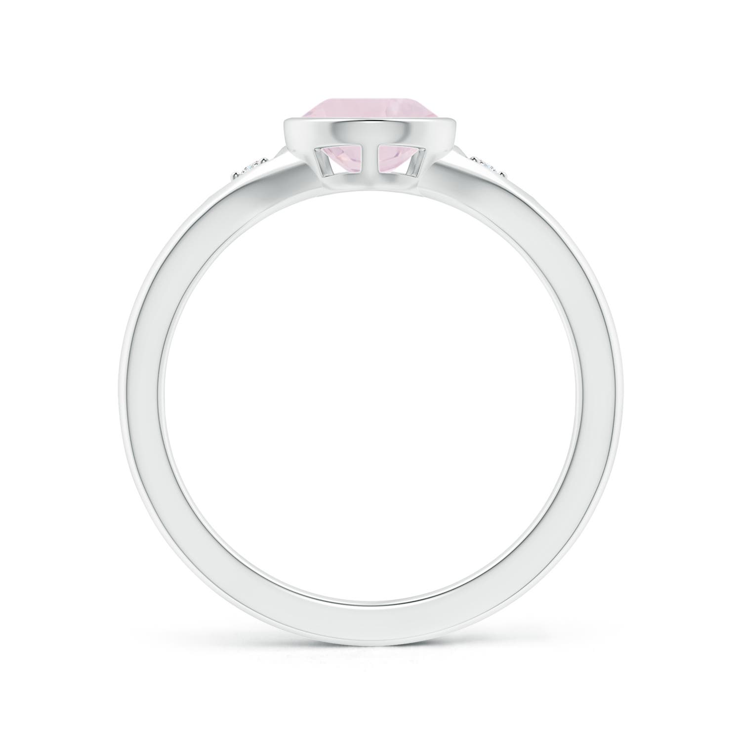 A - Rose Quartz / 1.32 CT / 14 KT White Gold