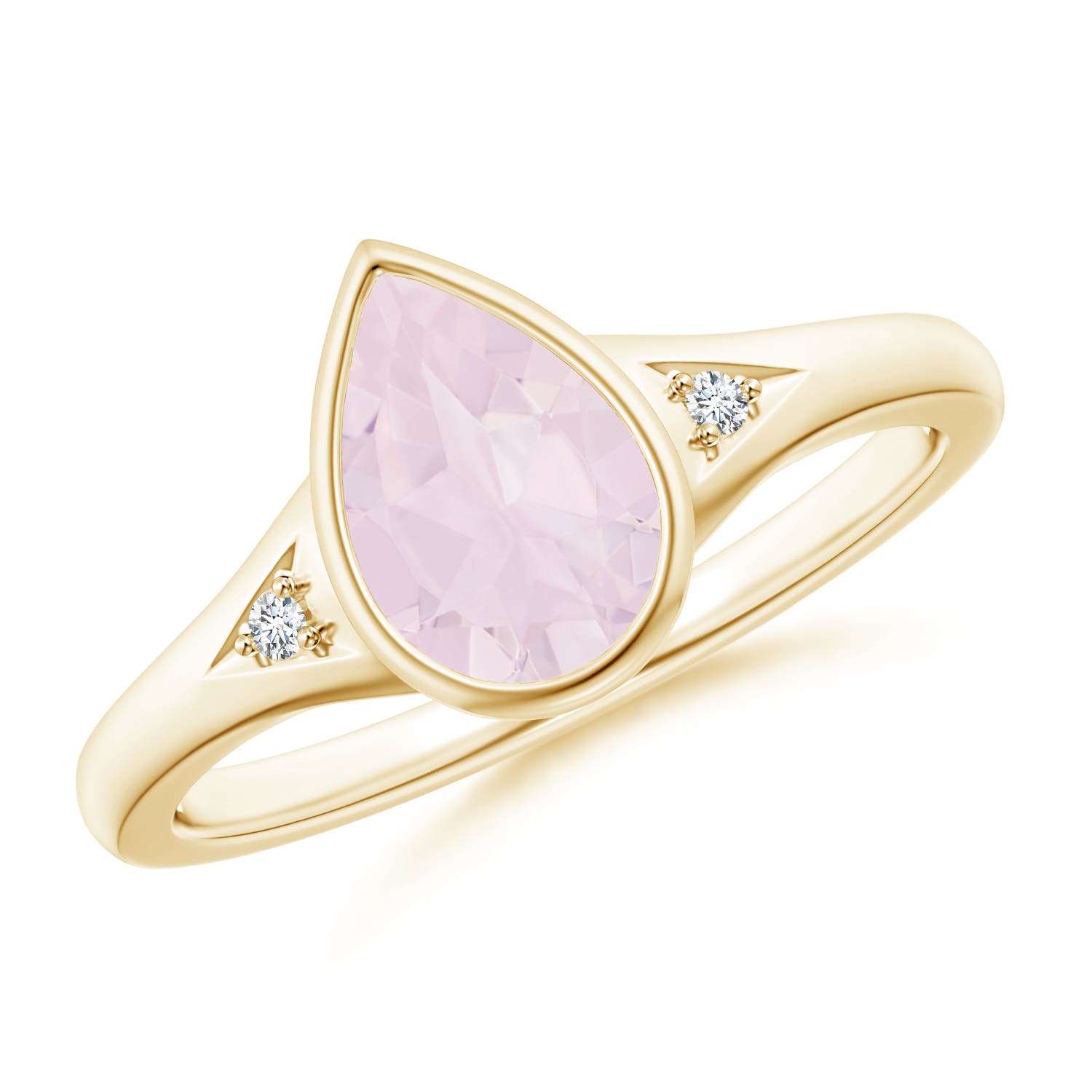 A - Rose Quartz / 1.32 CT / 14 KT Yellow Gold