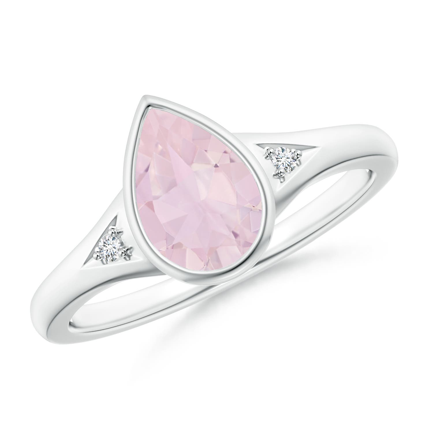 AA - Rose Quartz / 1.32 CT / 14 KT White Gold