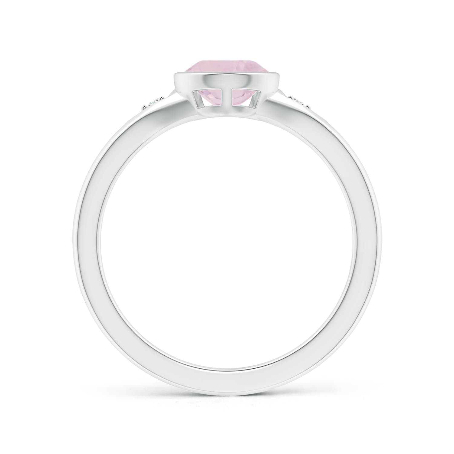 AA - Rose Quartz / 1.32 CT / 14 KT White Gold