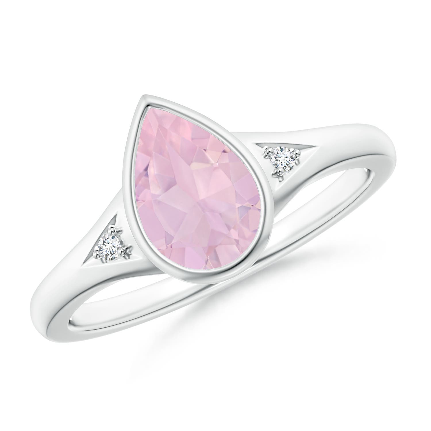 AAA - Rose Quartz / 1.32 CT / 14 KT White Gold