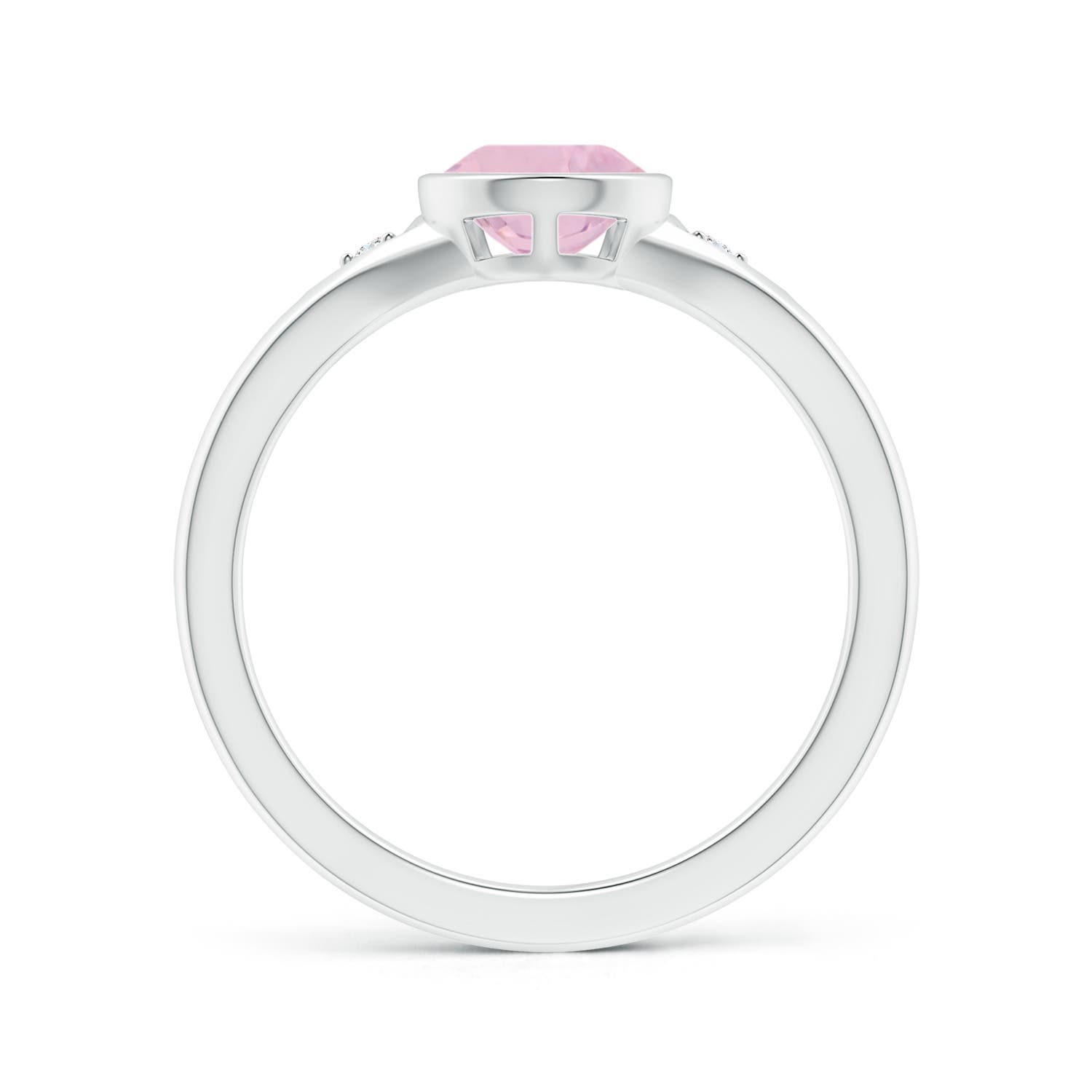 AAA - Rose Quartz / 1.32 CT / 14 KT White Gold