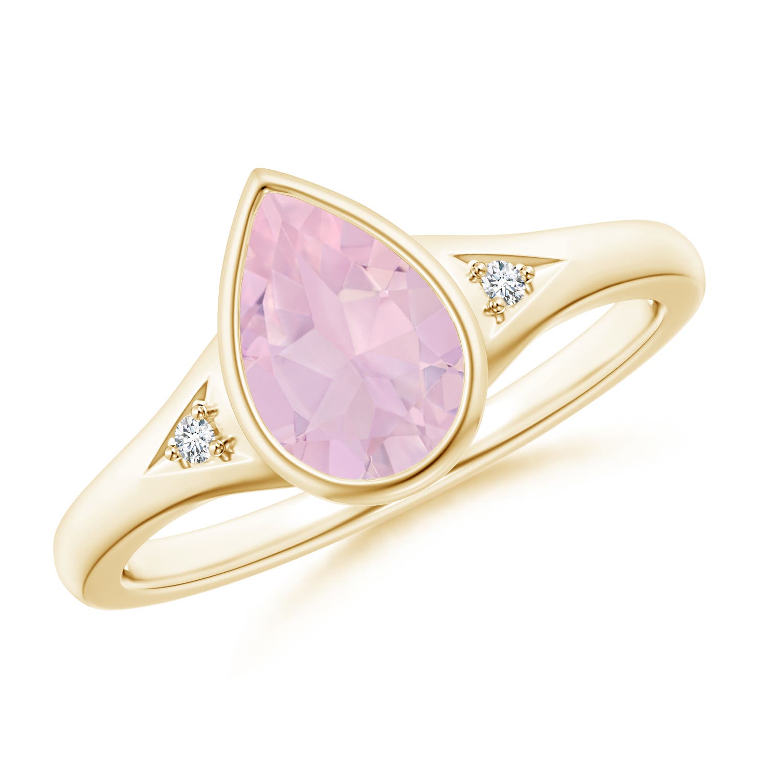 AAA - Rose Quartz / 1.32 CT / 14 KT Yellow Gold