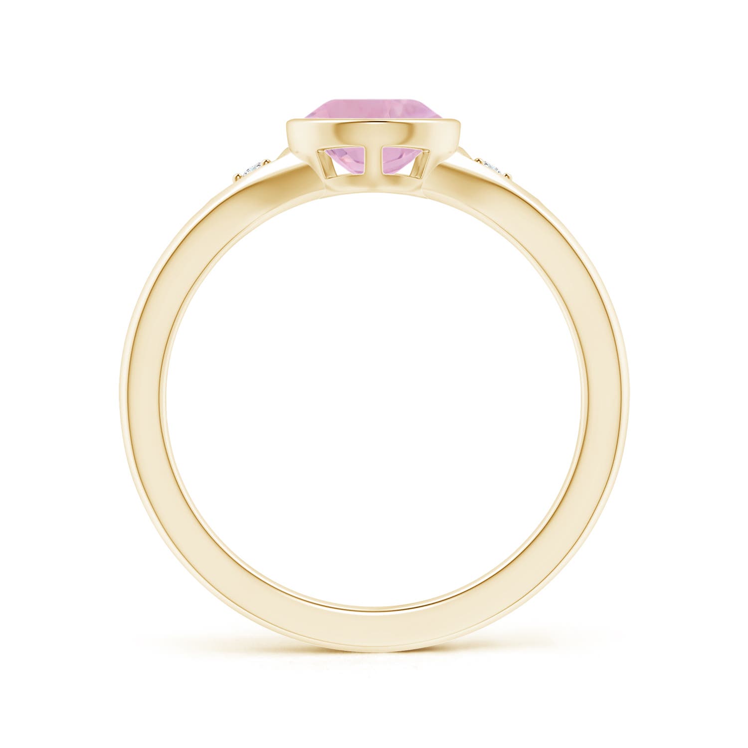 AAAA - Rose Quartz / 1.32 CT / 14 KT Yellow Gold