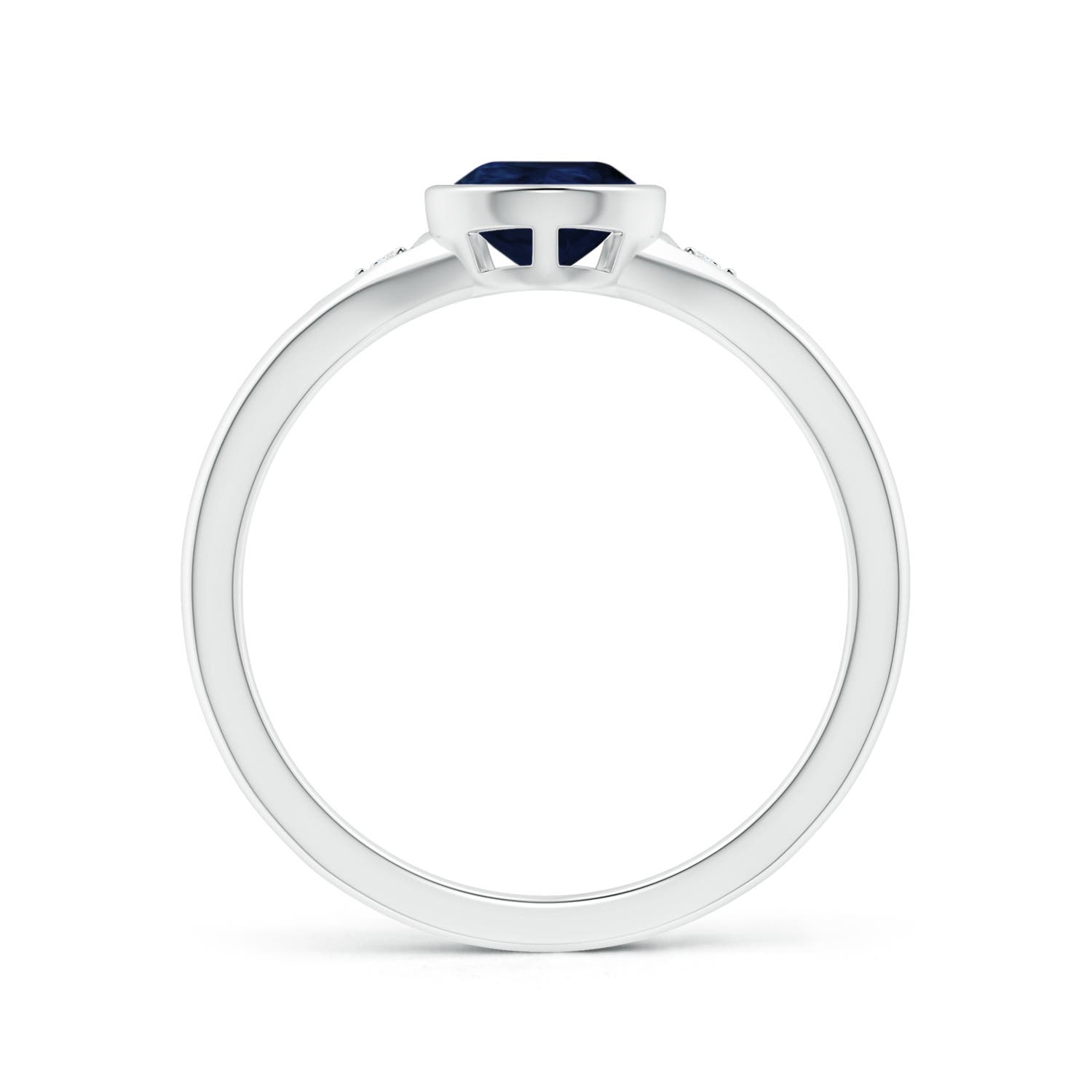 A - Blue Sapphire / 1.17 CT / 14 KT White Gold