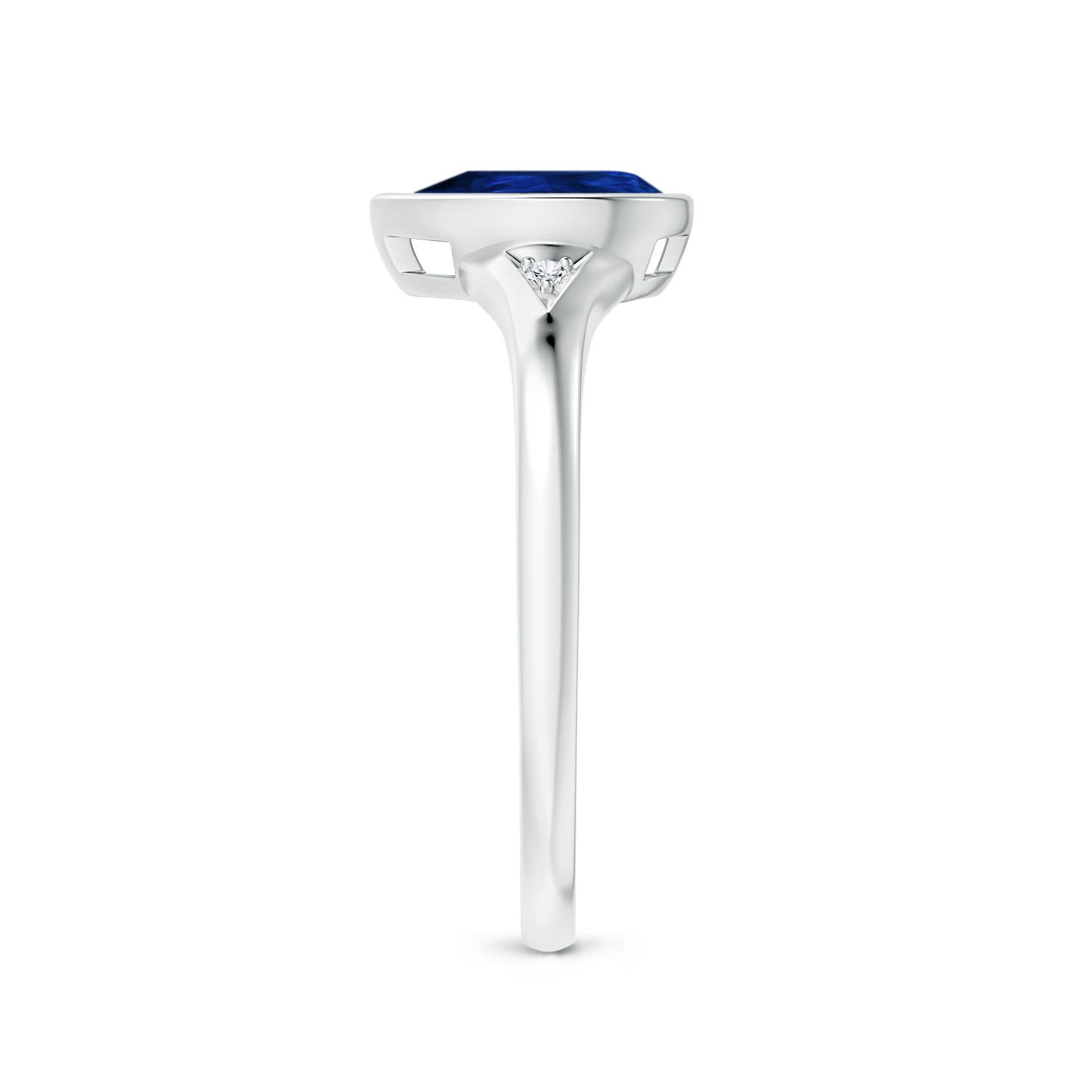 AA - Blue Sapphire / 1.17 CT / 14 KT White Gold