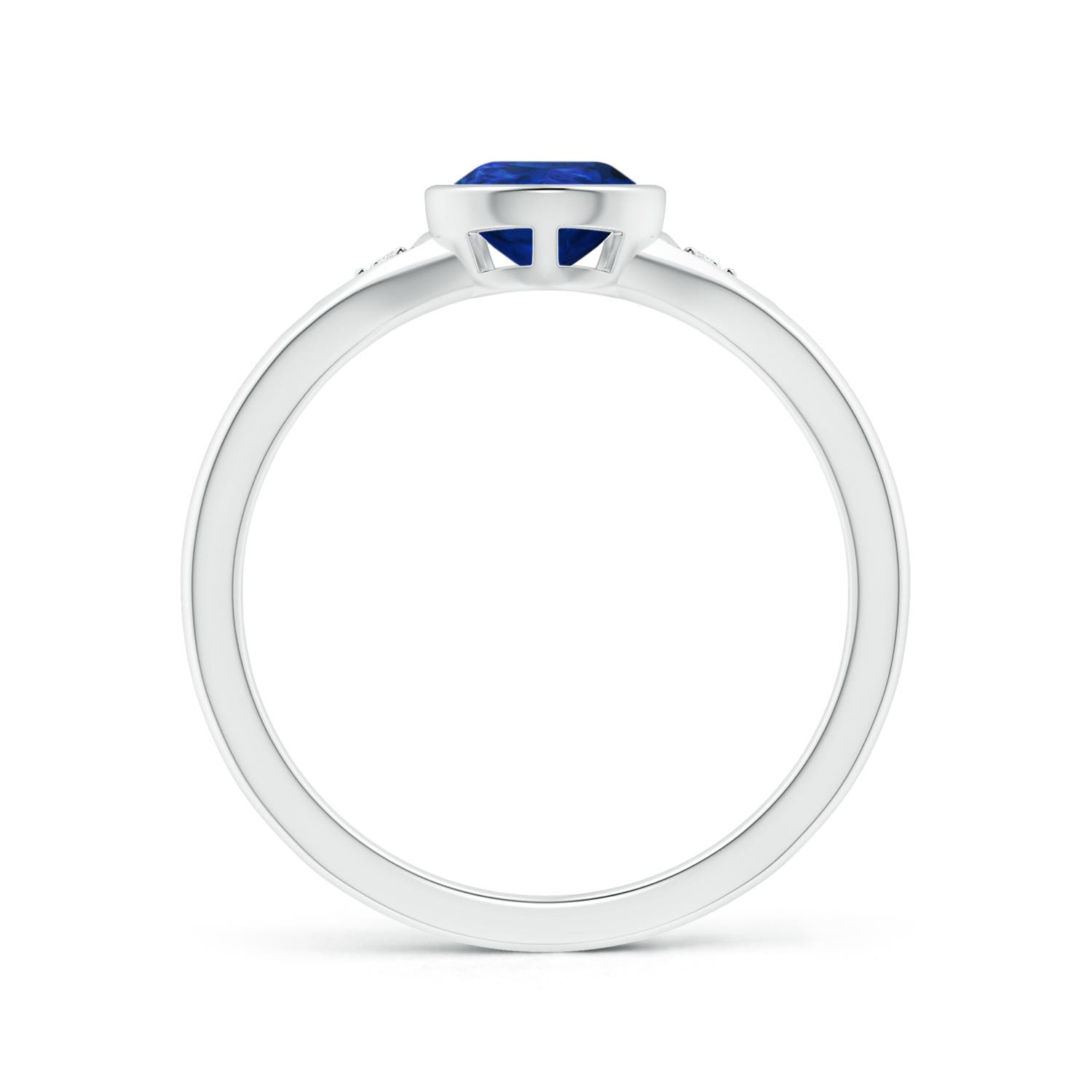 AAA - Blue Sapphire / 1.17 CT / 14 KT White Gold