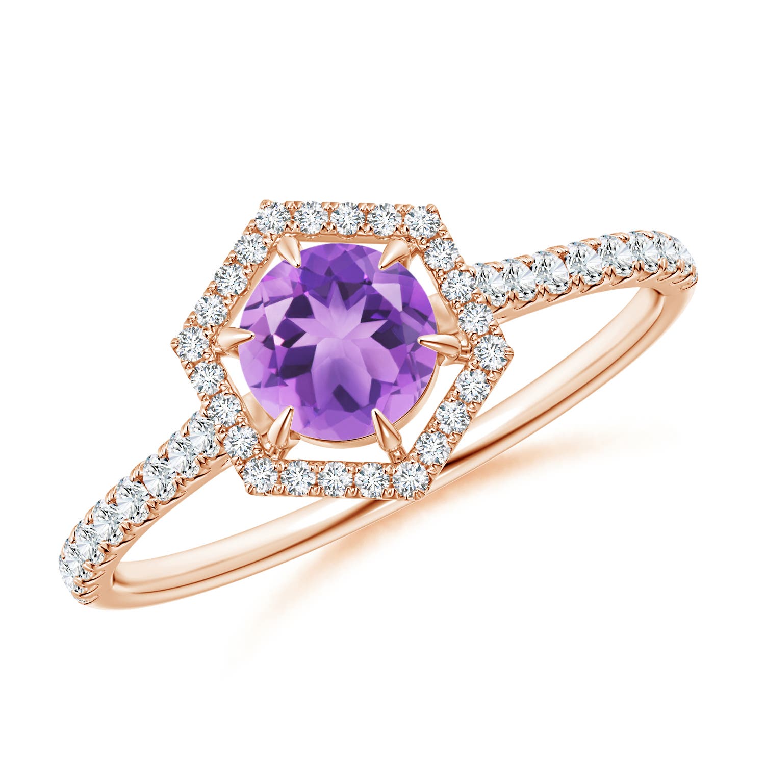 A - Amethyst / 0.71 CT / 14 KT Rose Gold