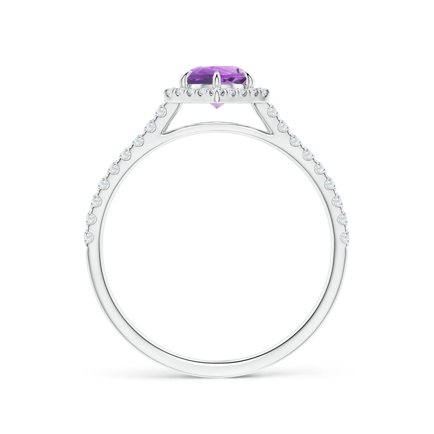 A - Amethyst / 0.71 CT / 14 KT White Gold