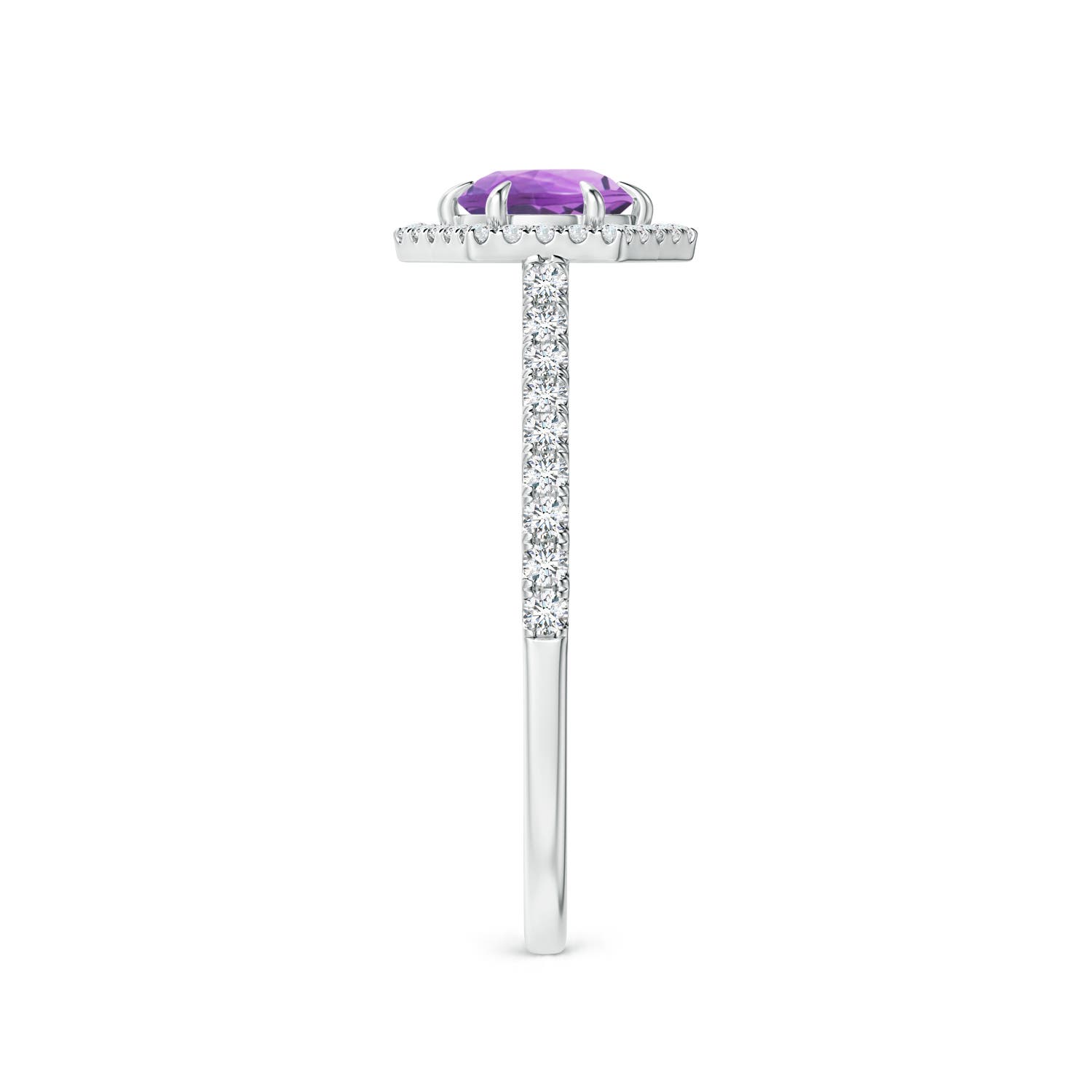 A - Amethyst / 0.71 CT / 14 KT White Gold