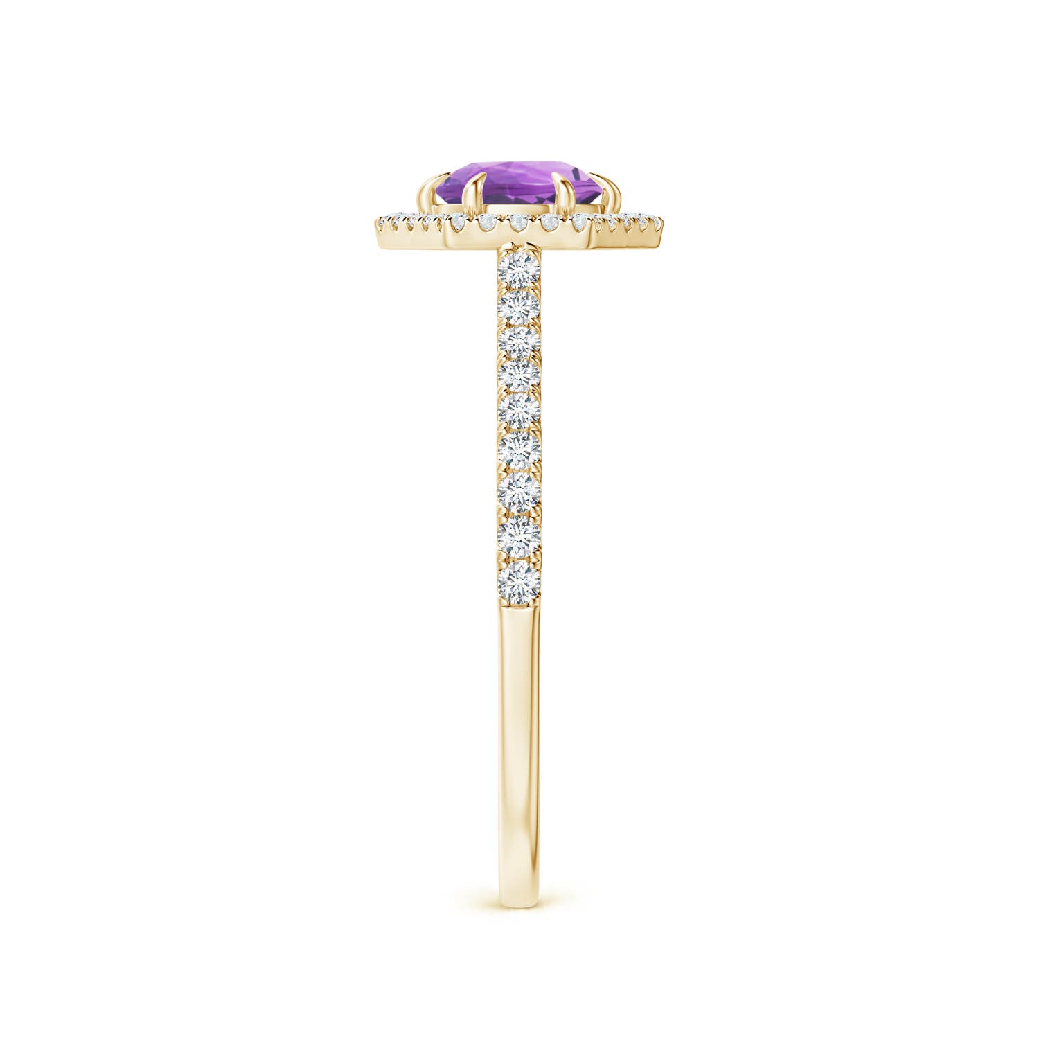 A - Amethyst / 0.71 CT / 14 KT Yellow Gold