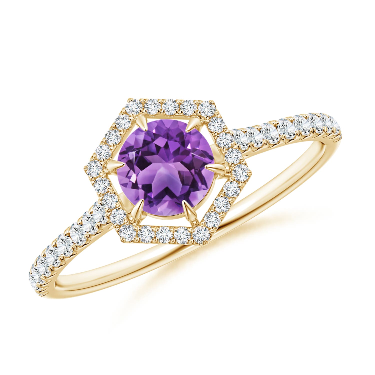 AA - Amethyst / 0.71 CT / 14 KT Yellow Gold